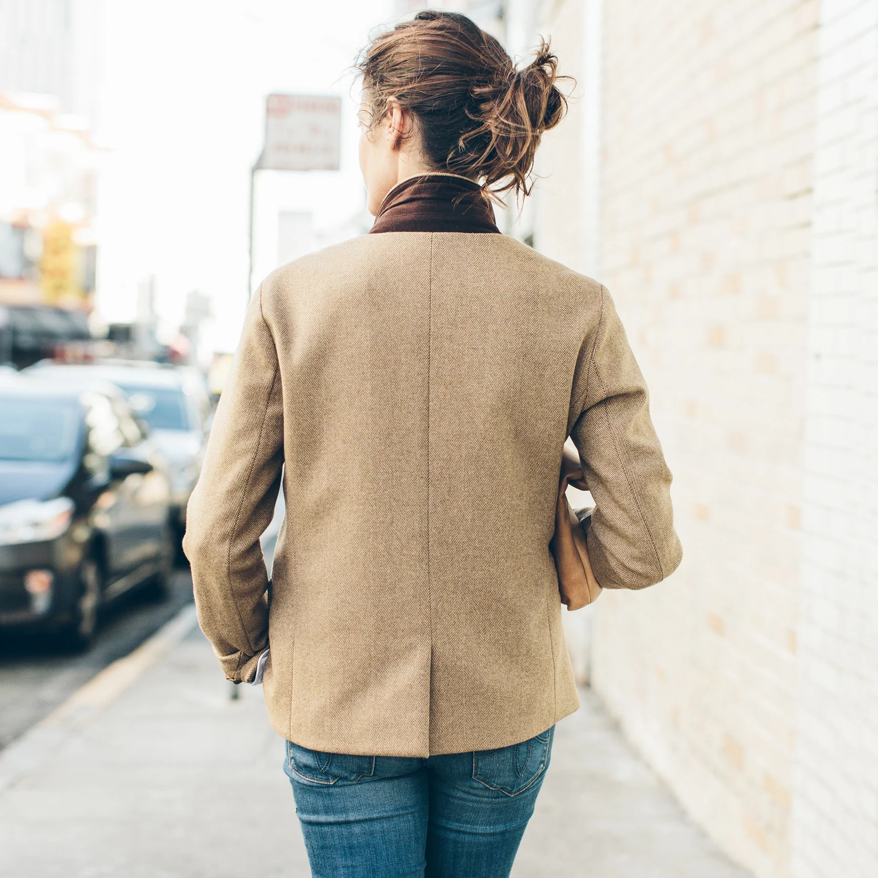 The Telegraph Blazer in Camel Italian Herringbone - Image 7