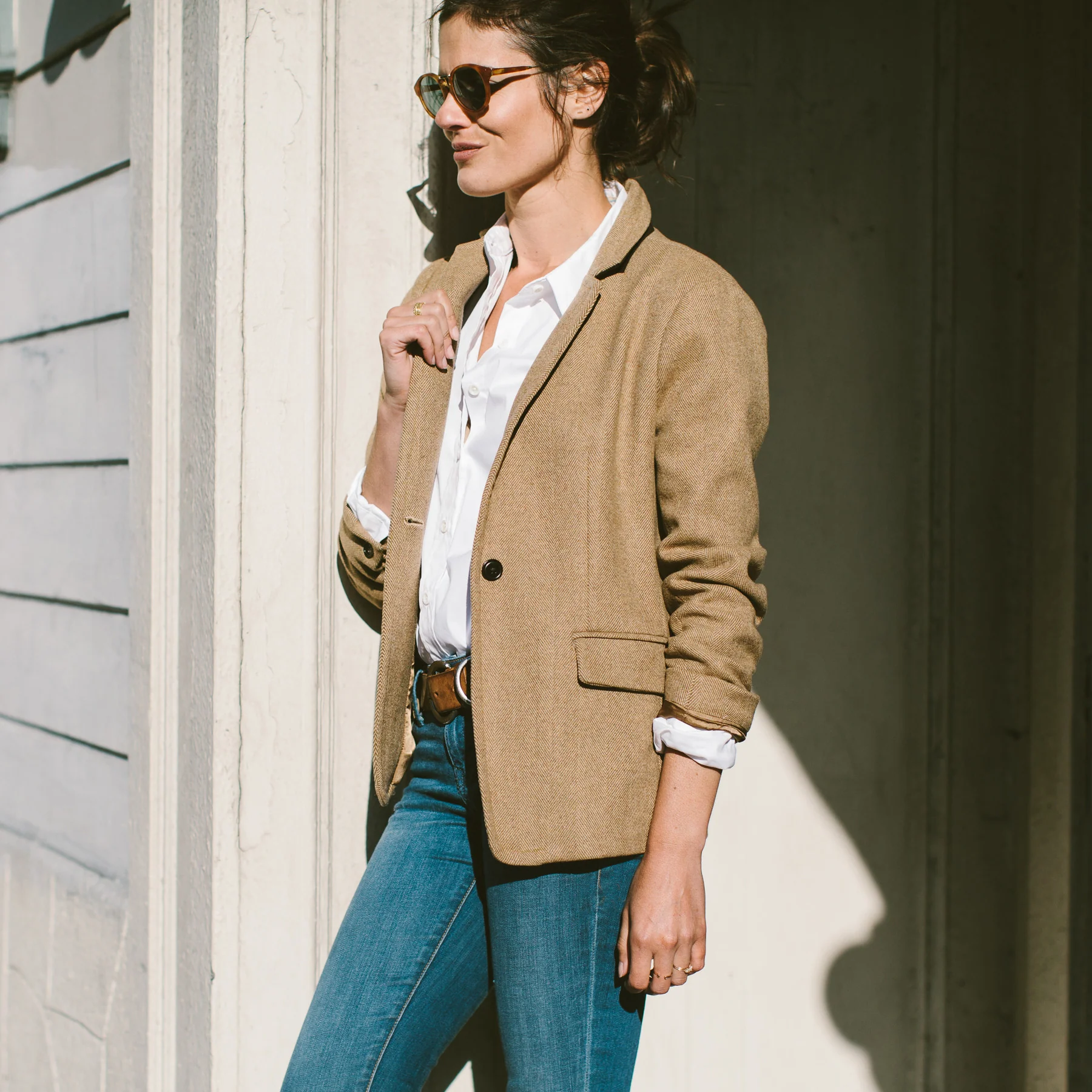 The Telegraph Blazer in Camel Italian Herringbone - Image 8