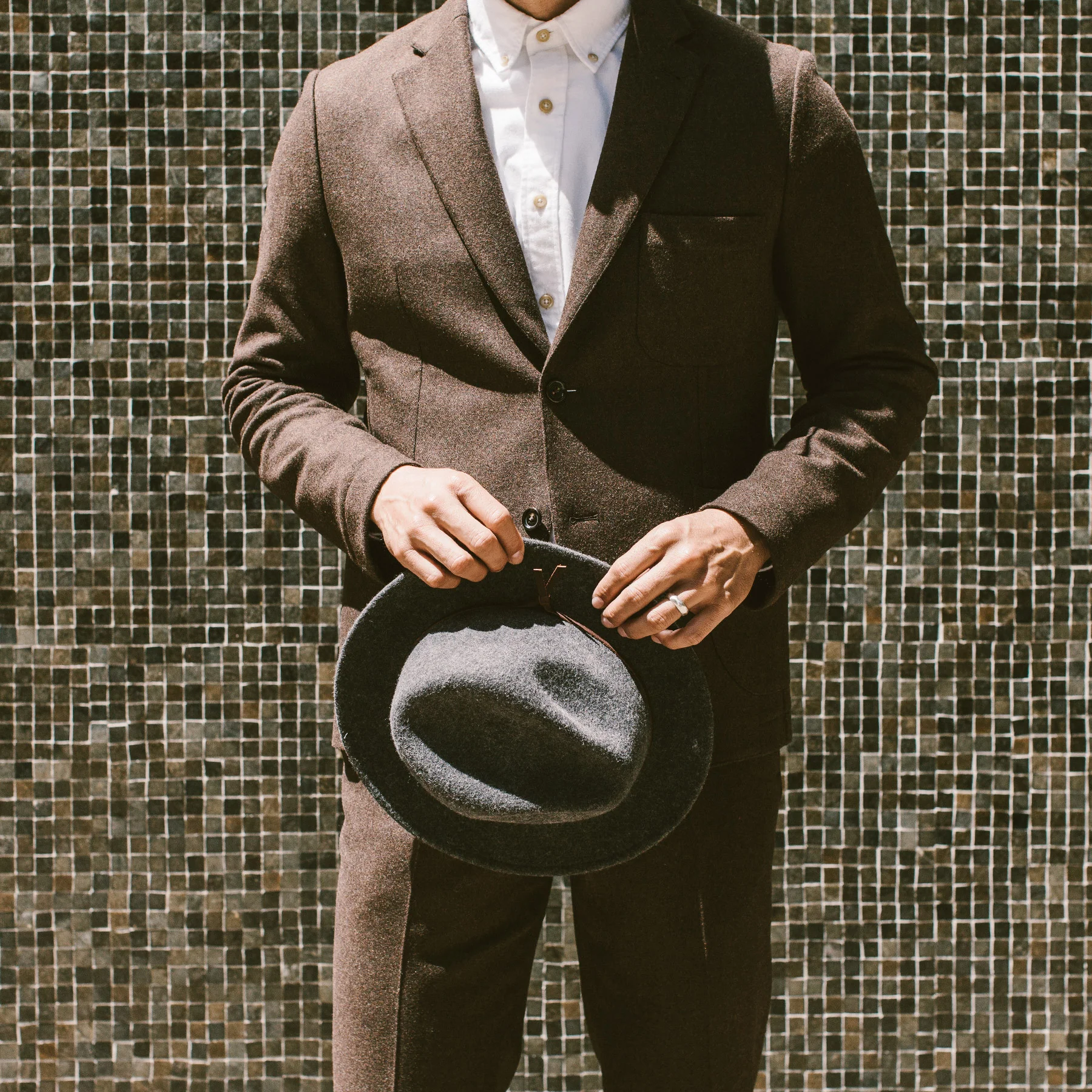 The Telegraph Jacket in Chocolate Wool - Image 6