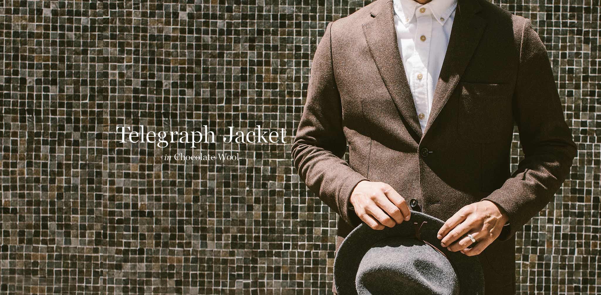 The Telegraph Jacket in Chocolate Wool - Image 8