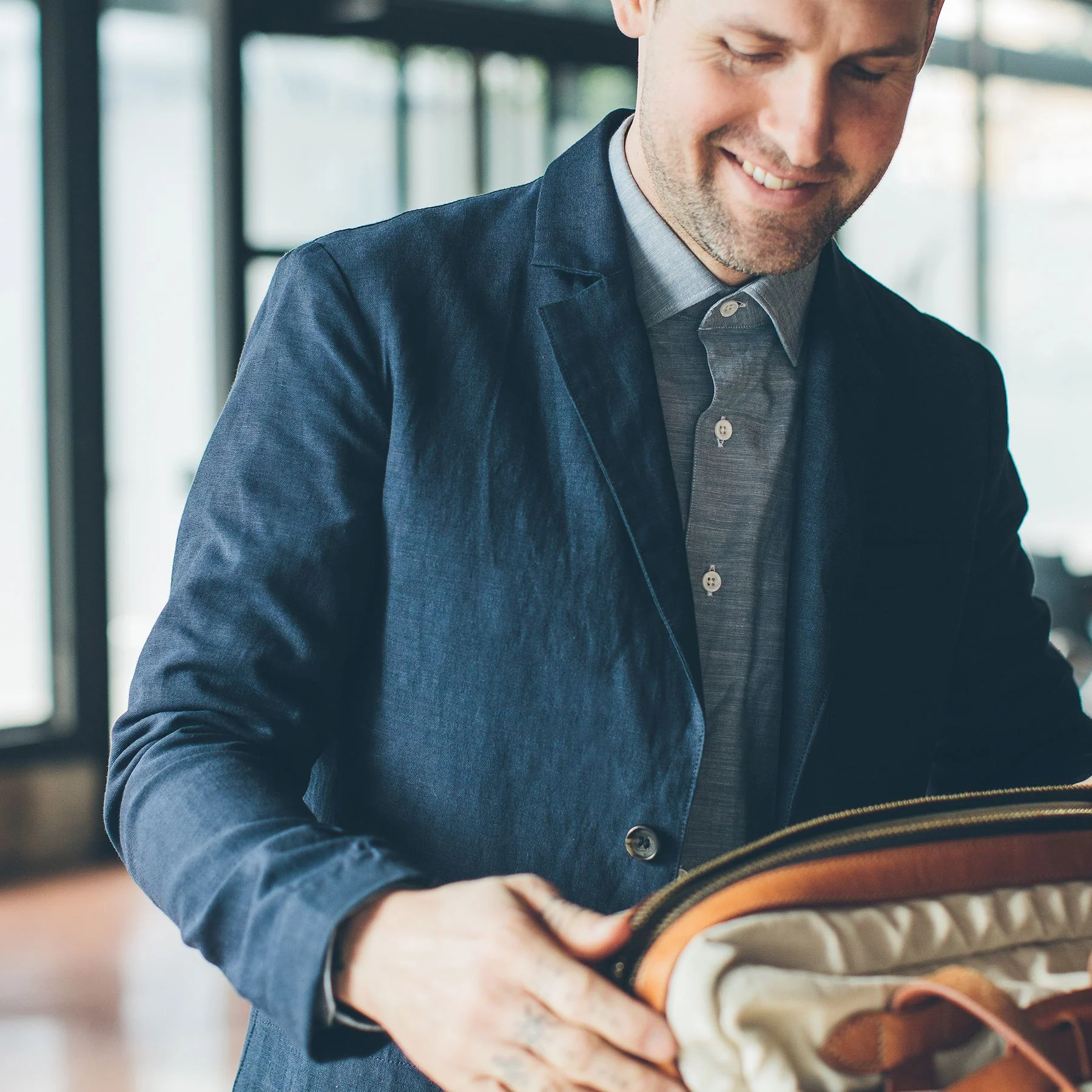 The Telegraph Jacket in Navy - Image 8
