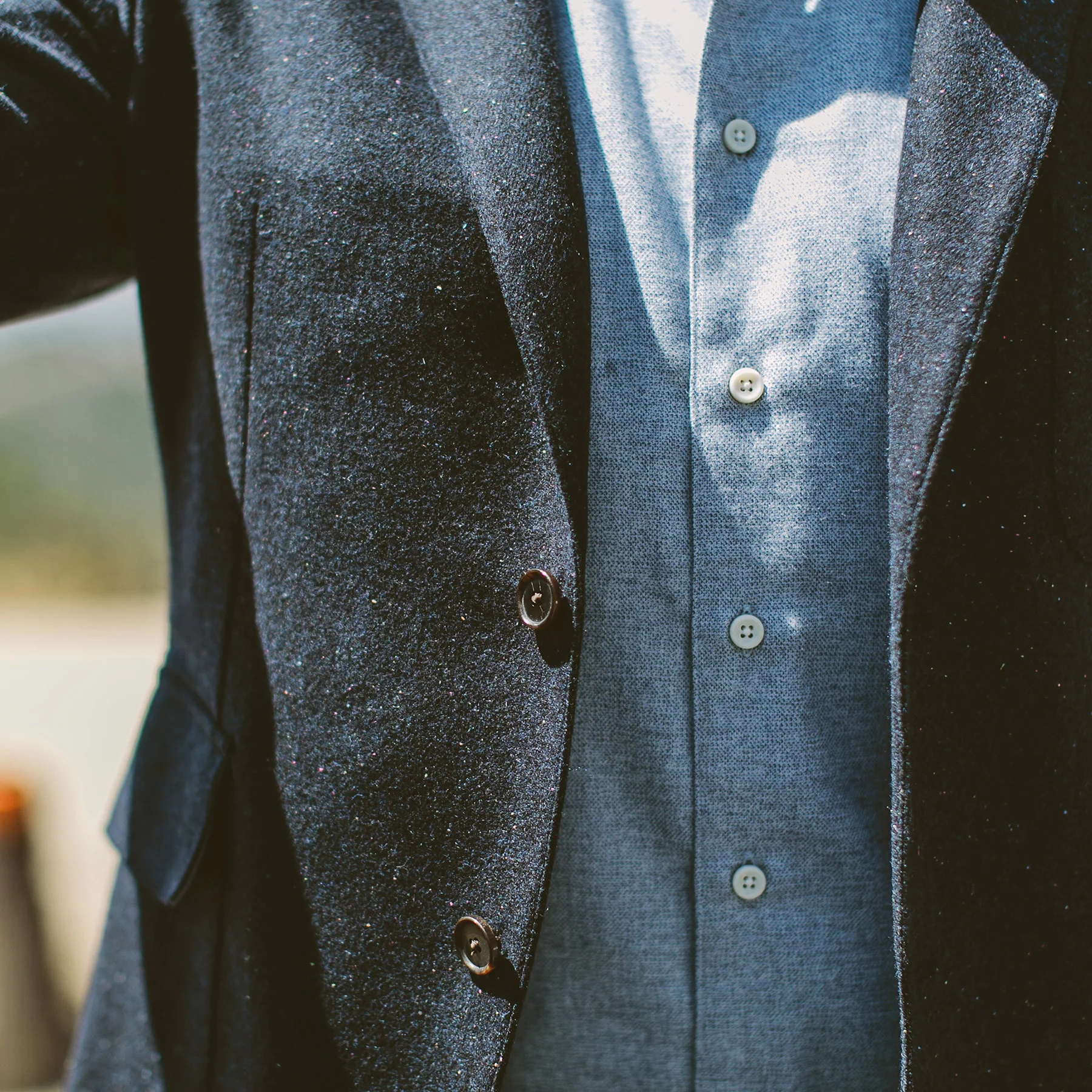The Telegraph Jacket in Navy Donegal - Image 5
