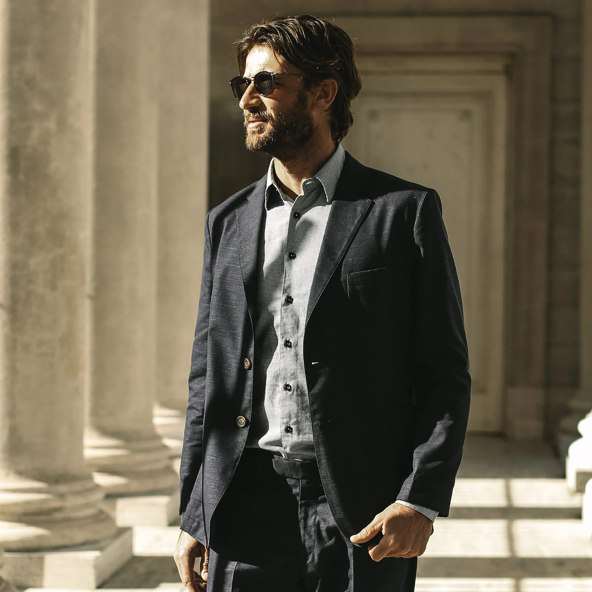 The Telegraph Jacket in Navy Slub - Image 7