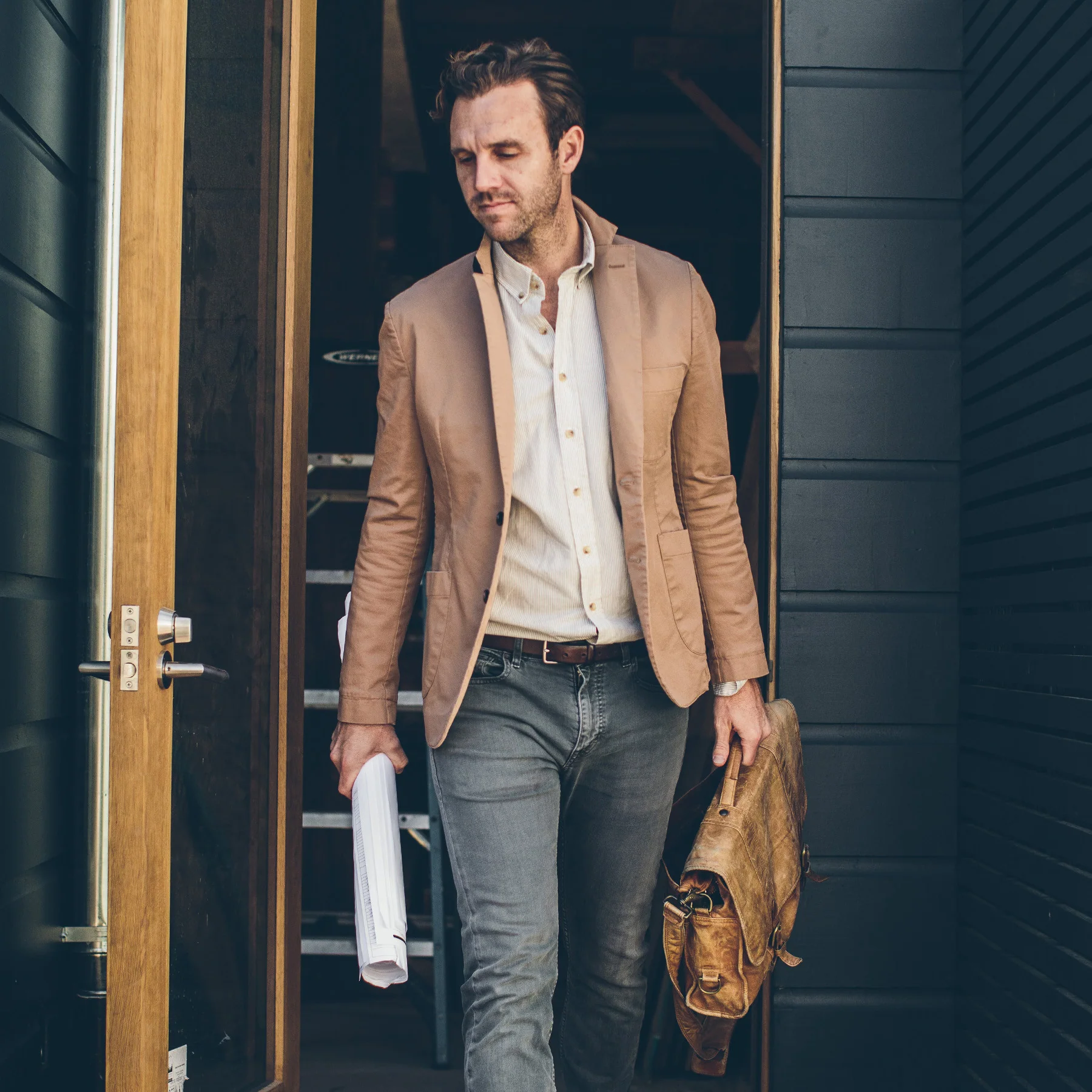 The Telegraph Jacket in Sea Washed Khaki - Image 2