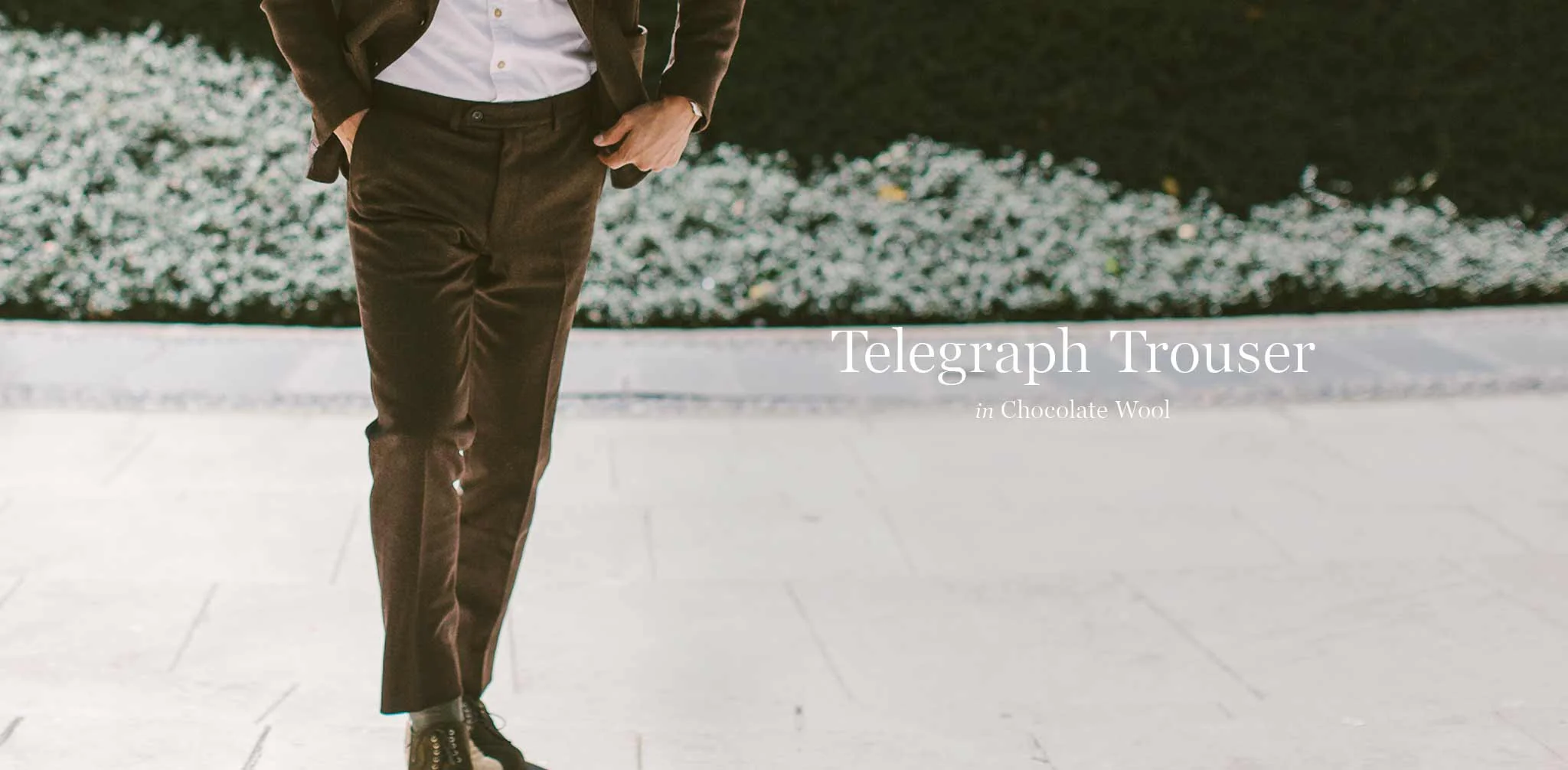 The Telegraph Trouser in Chocolate Wool - Image 8