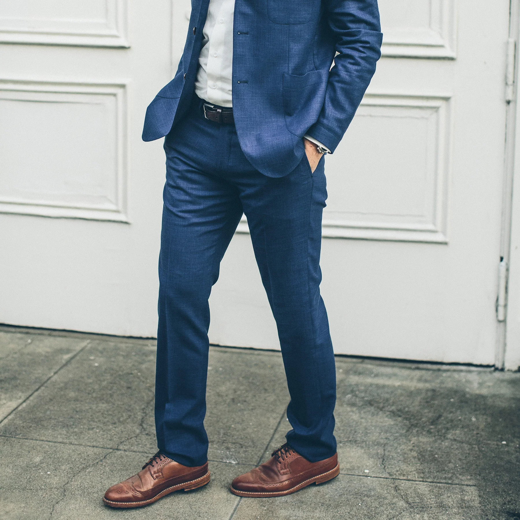 The Telegraph Trouser in Cobalt - Image 2