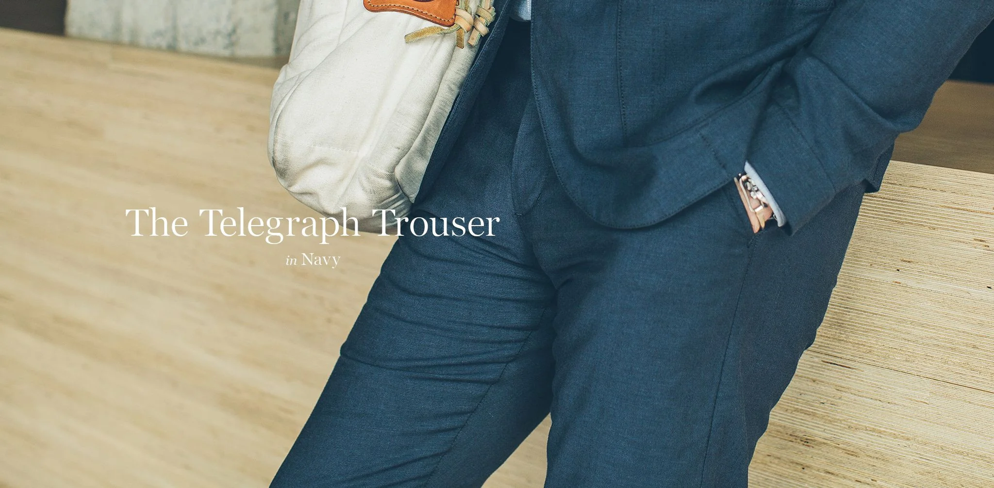 The Telegraph Trouser in Navy - Image 7
