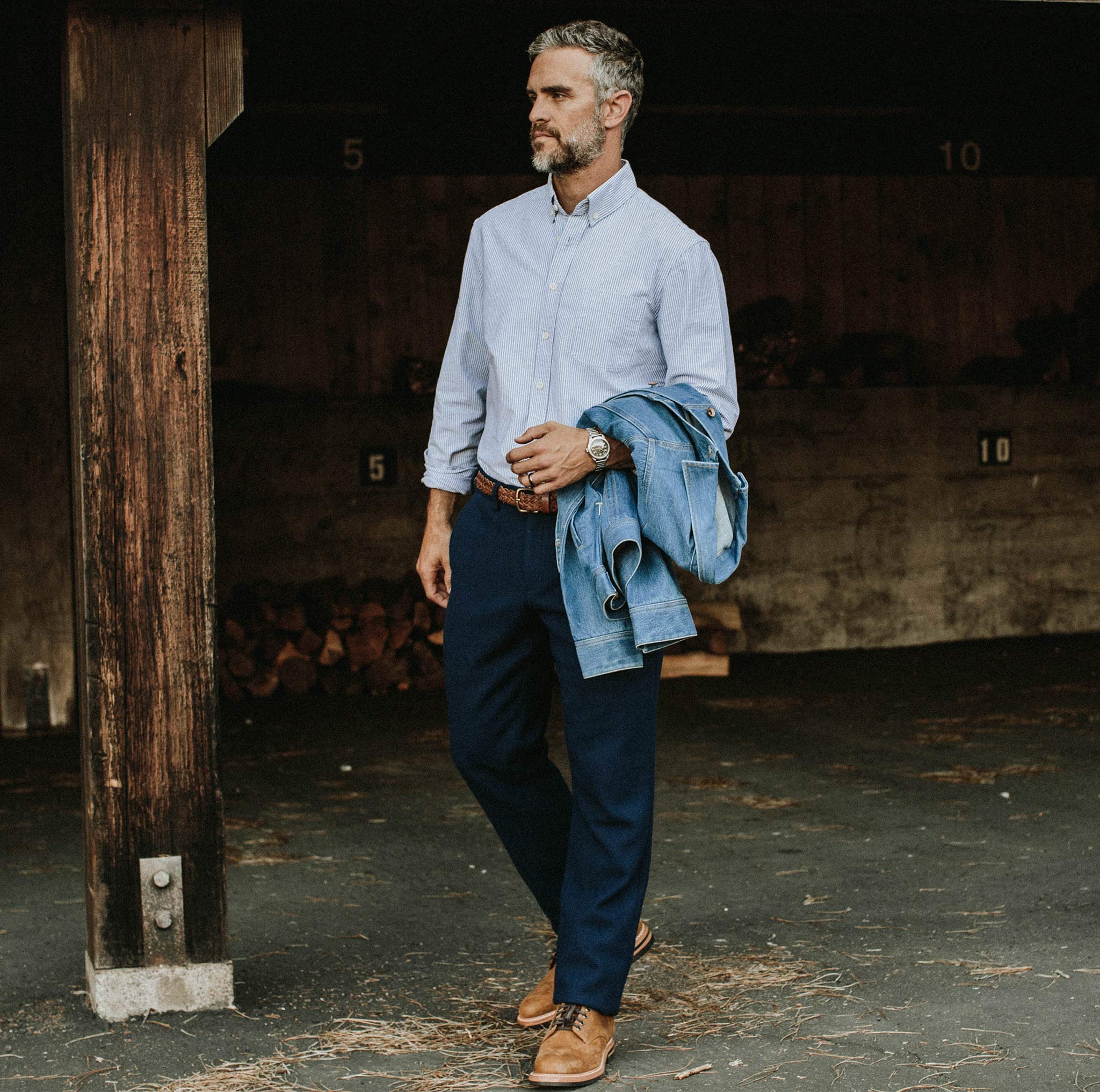 The Telegraph Trouser in Navy Boiled Wool - Image 2