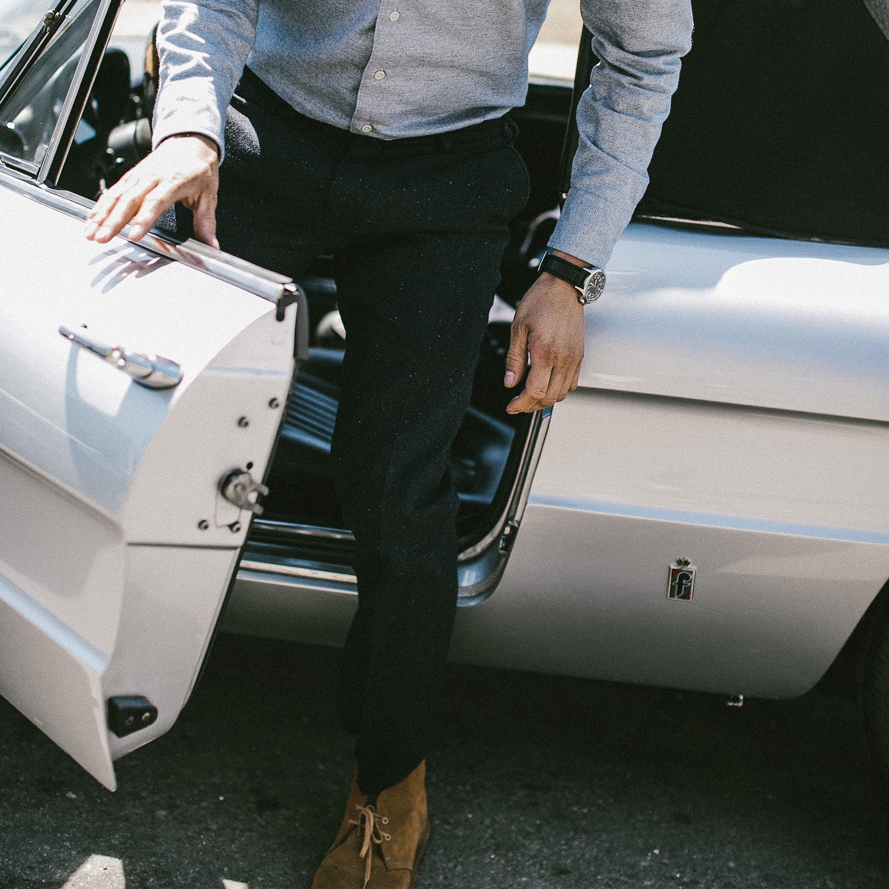 The Telegraph Trouser in Navy Donegal - Image 4
