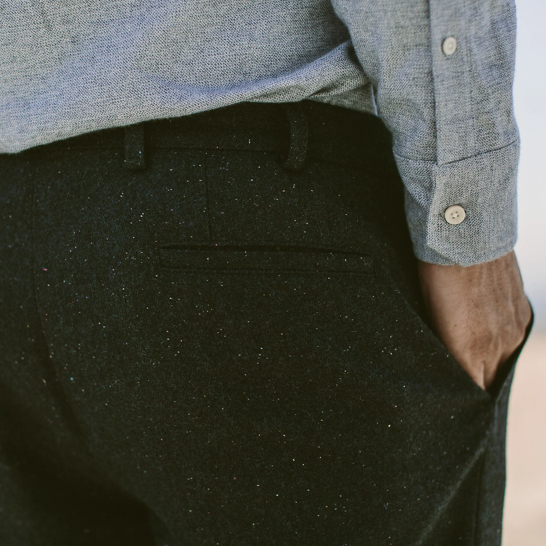 The Telegraph Trouser in Navy Donegal - Image 7
