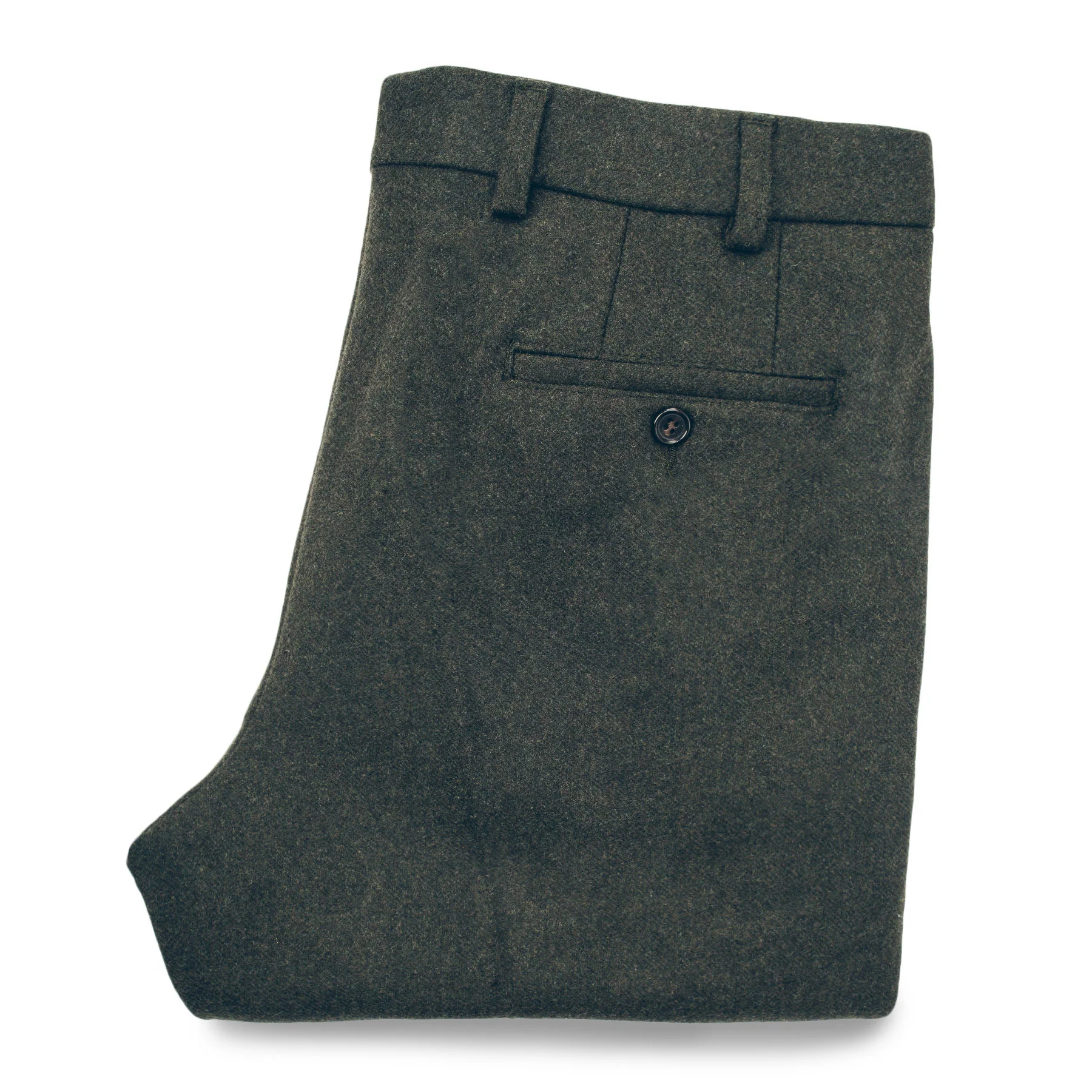 The Telegraph Trouser in Olive Wool - Image 5