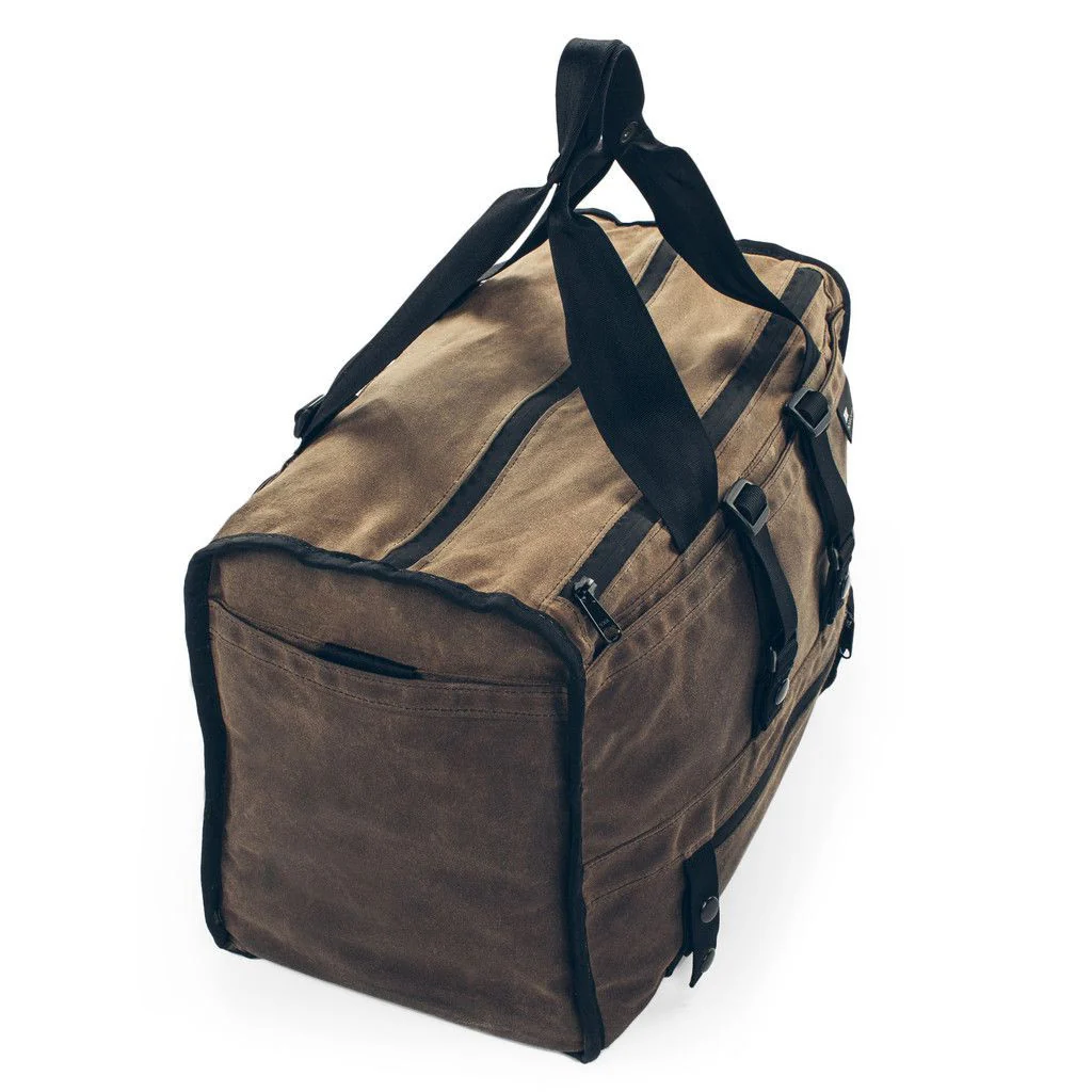 The Transit Duffel in Oak Waxed Canvas - Image 4