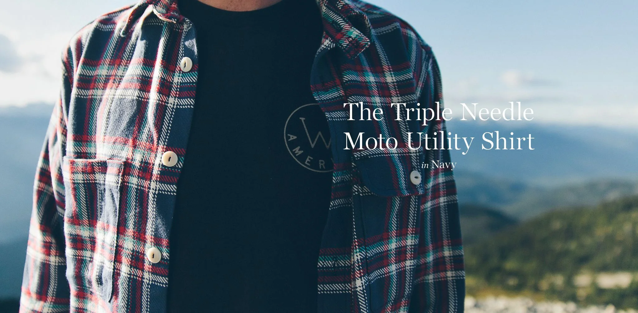 The Triple Needle Moto Utility Shirt in Navy - Image 12