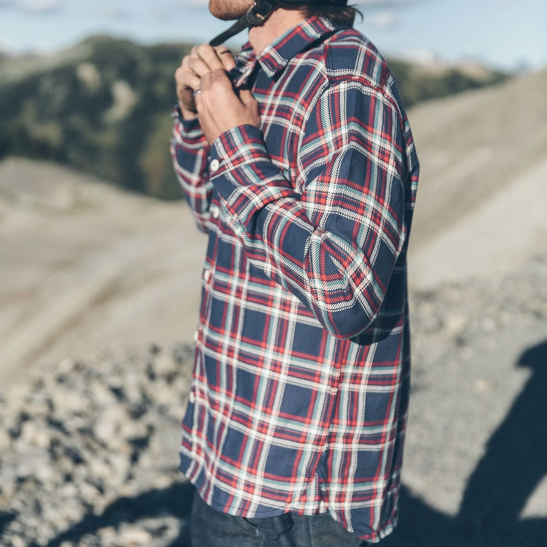 The Triple Needle Moto Utility Shirt in Navy - Image 5