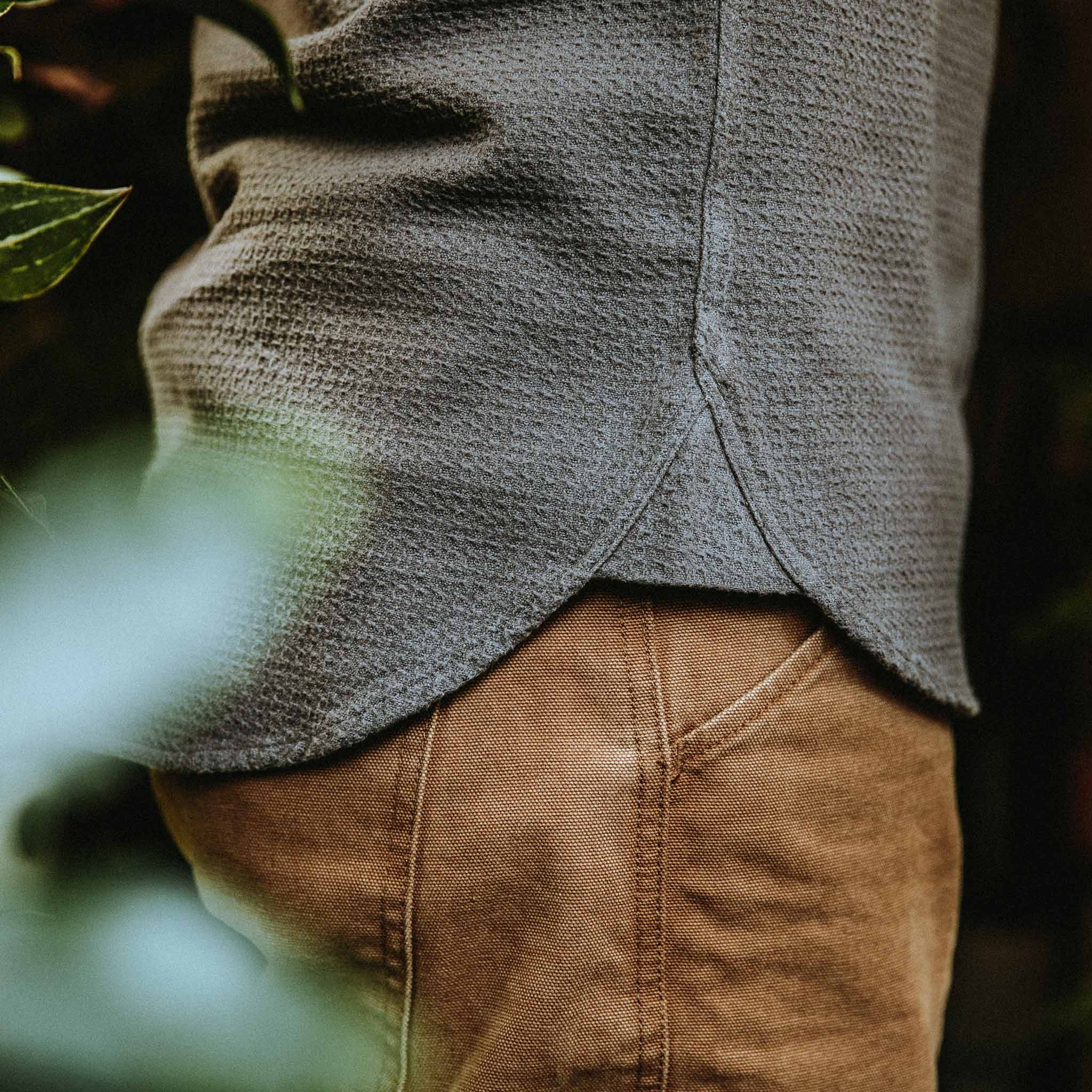 The Utility Shirt in Charcoal Jacquard - Image 3