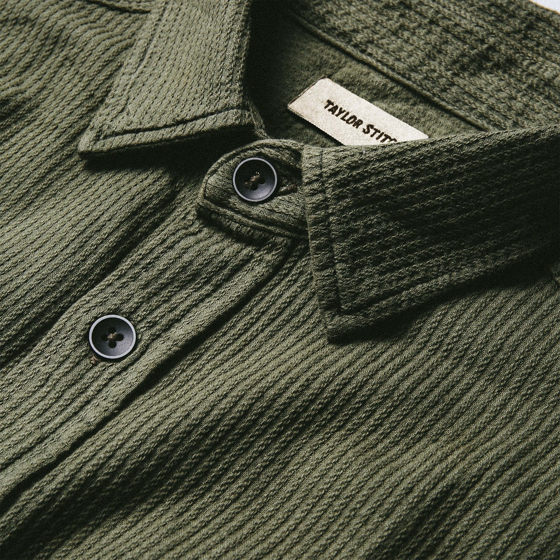 The Utility Shirt in Cone Mills Corded Army - Image 3