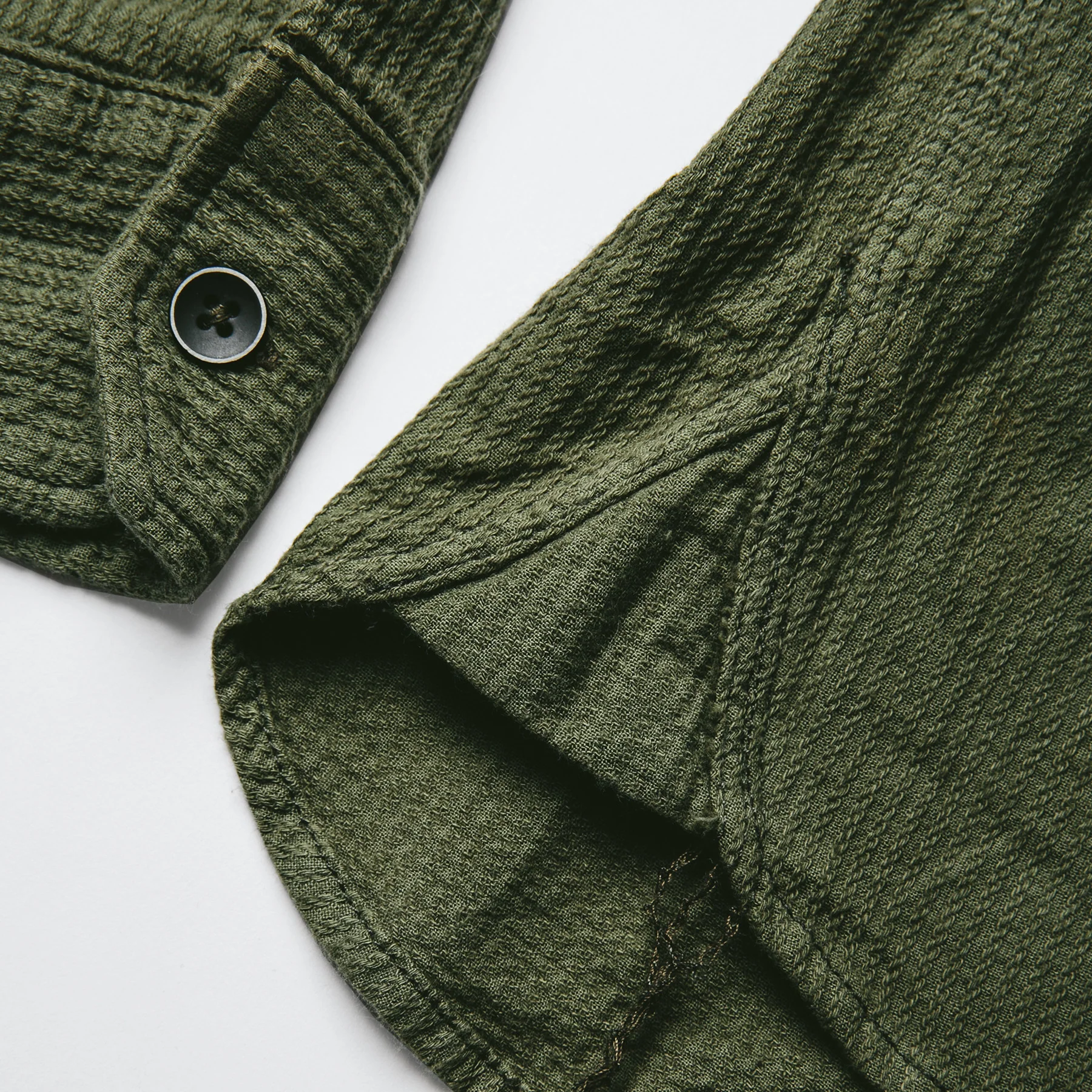 The Utility Shirt in Cone Mills Corded Army - Image 4