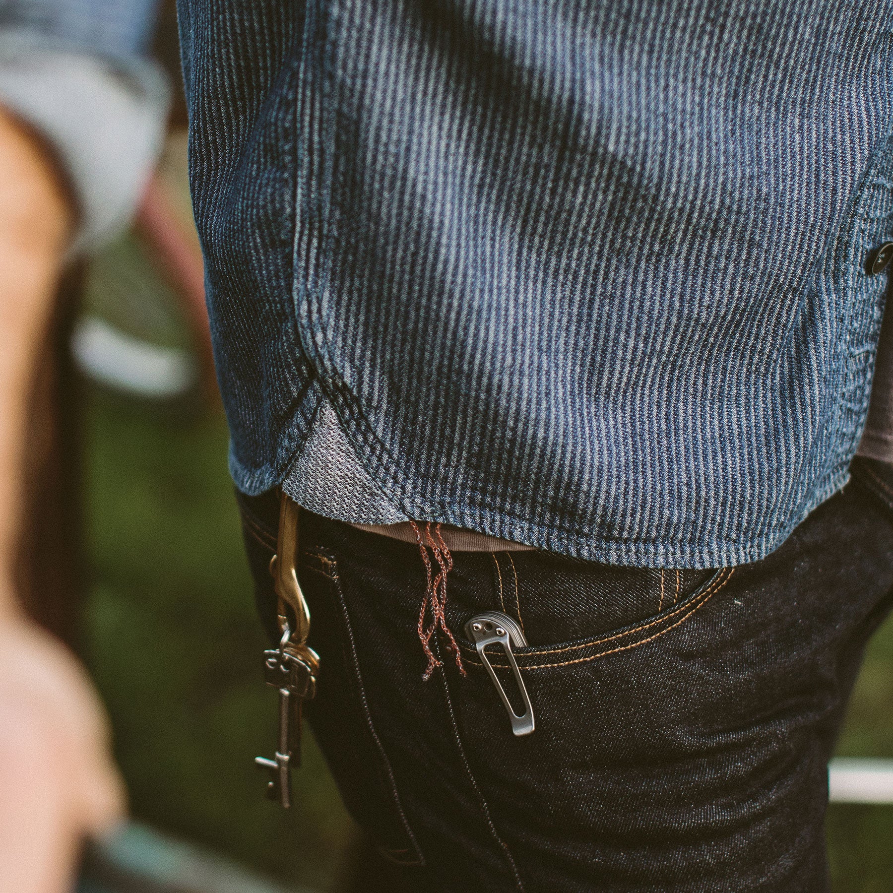 The Utility Shirt in Cone Mills Corded Indigo - Image 3
