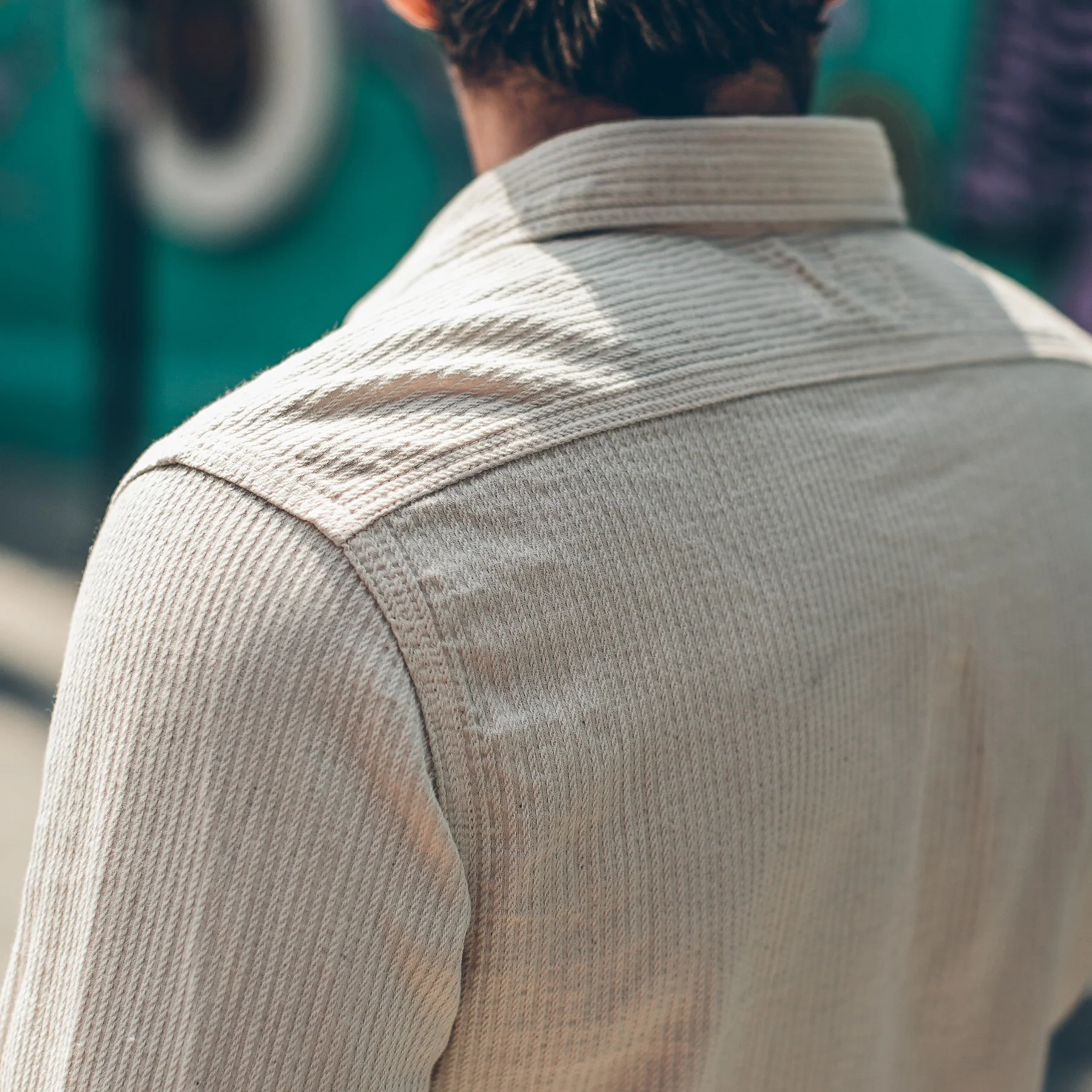 The Utility Shirt in Cone Mills Corded Natural - Image 4