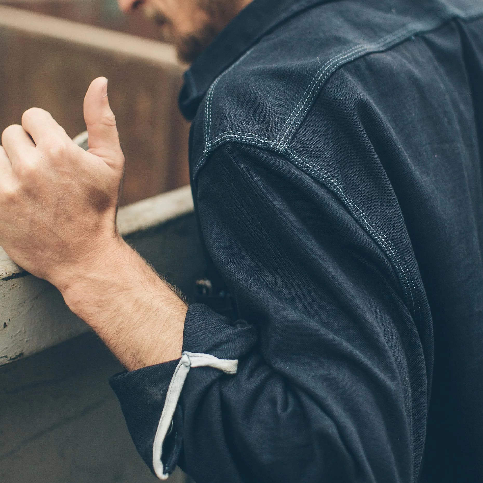 The Utility Shirt in Cone Mills Indigo Selvage Canvas - Image 5