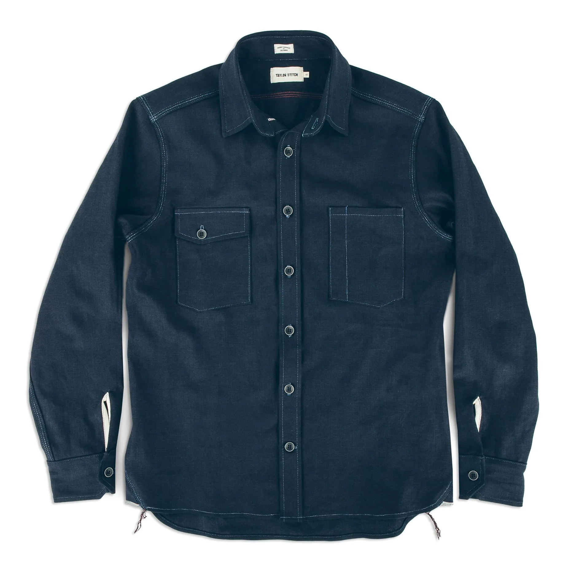 The Utility Shirt in Cone Mills Indigo Selvage Canvas - Image 9