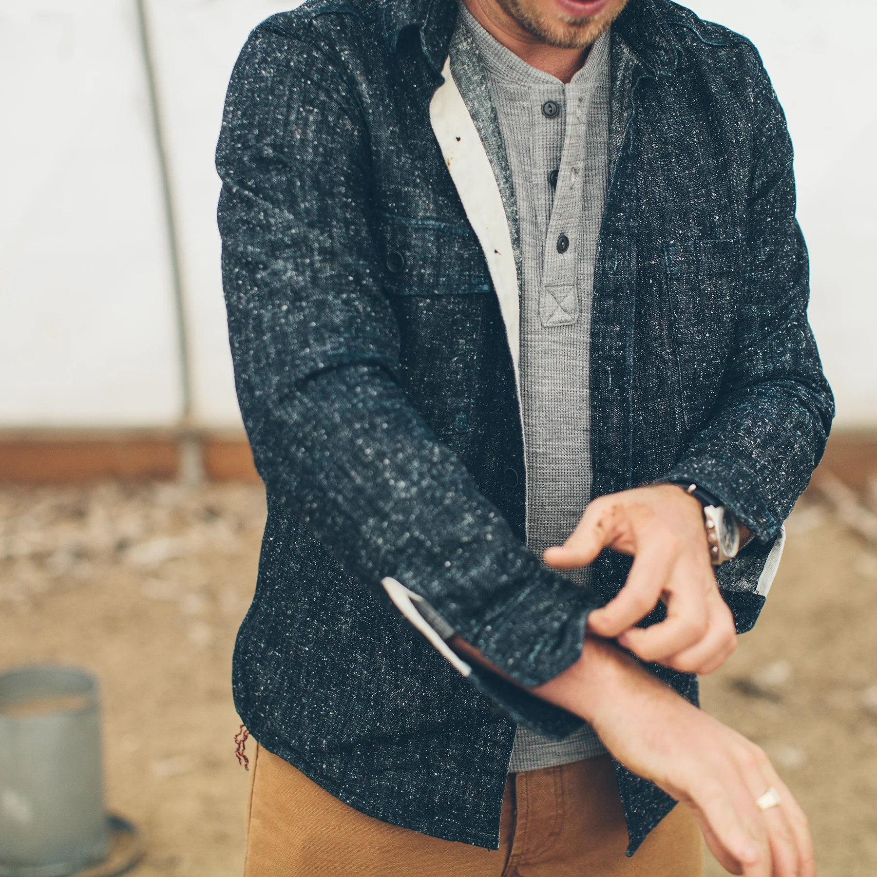 The Utility Shirt in Heavy Slub Denim - Image 4