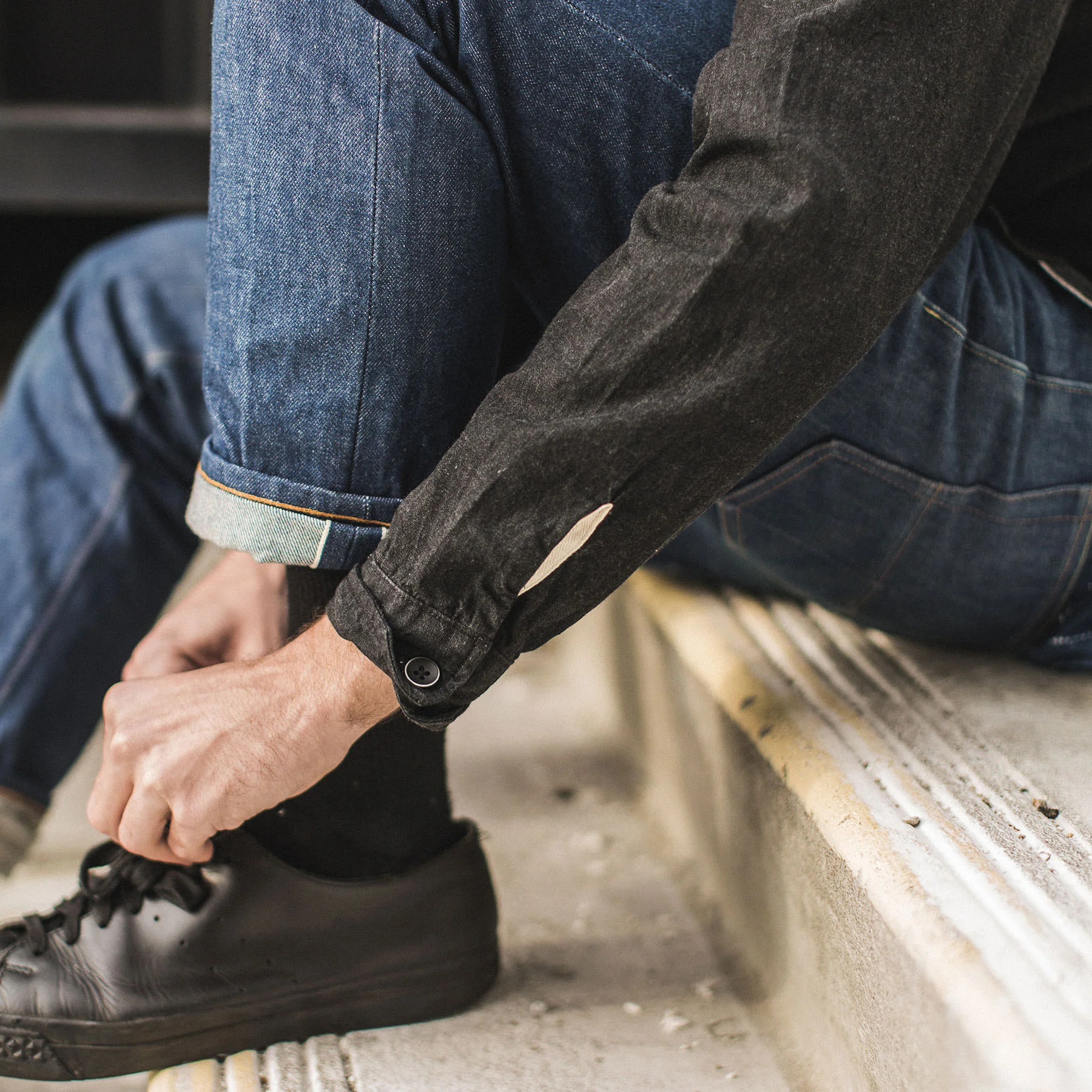 The Utility Shirt in Yoshiwa Black Selvage - Image 3