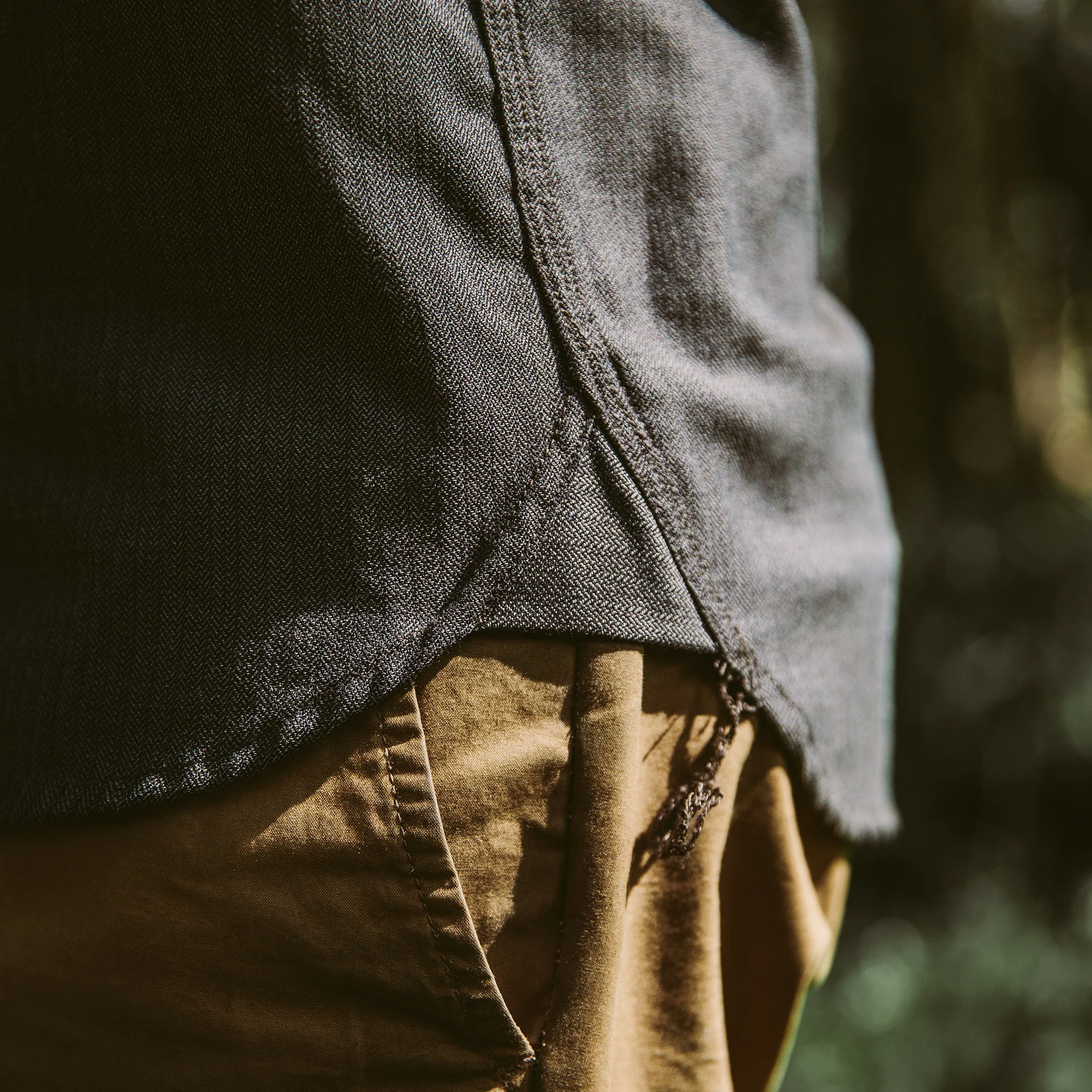 The Utility Shirt in Moss Merino 4S Herringbone - Image 5