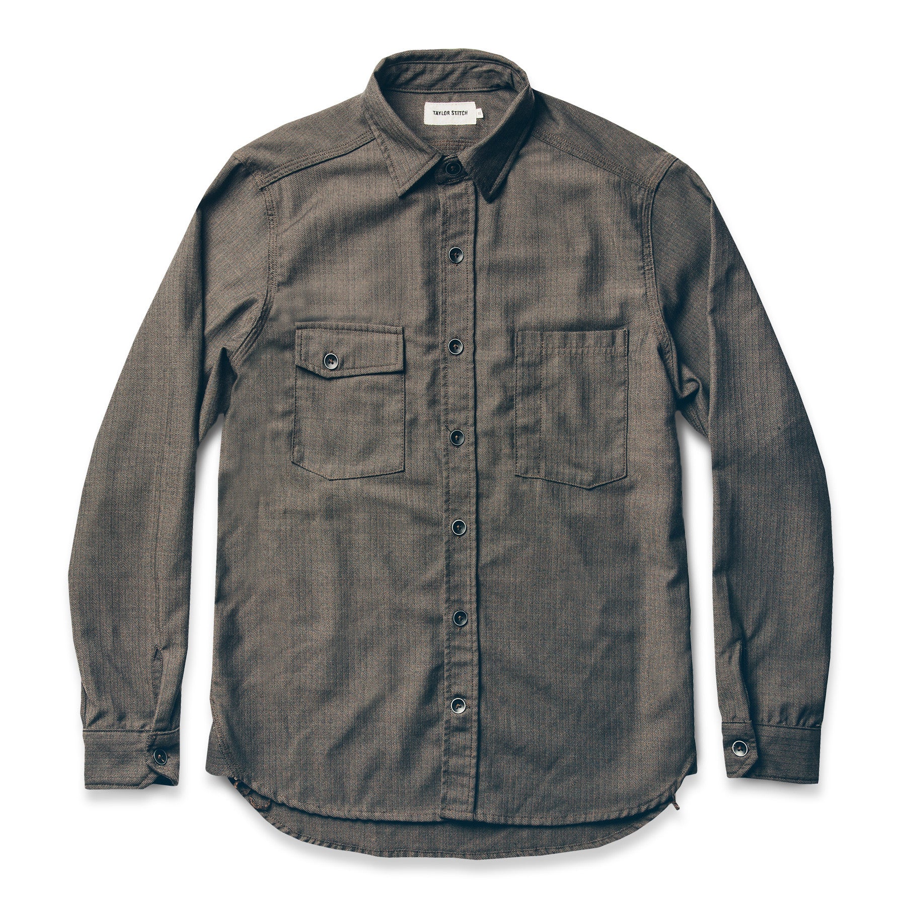 The Utility Shirt in Moss Merino 4S Herringbone - Image 7