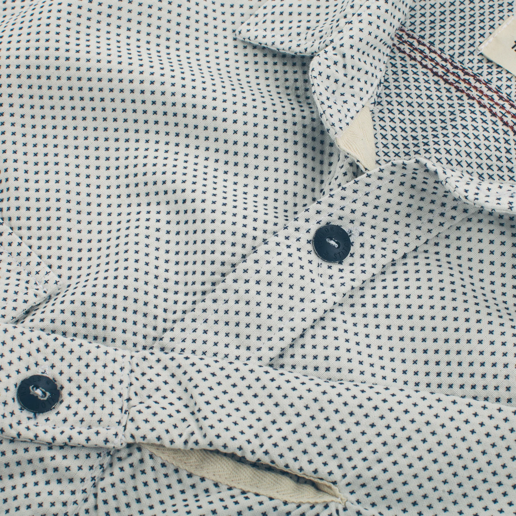 The Utility Shirt in Natural Cross Jacquard - Image 2