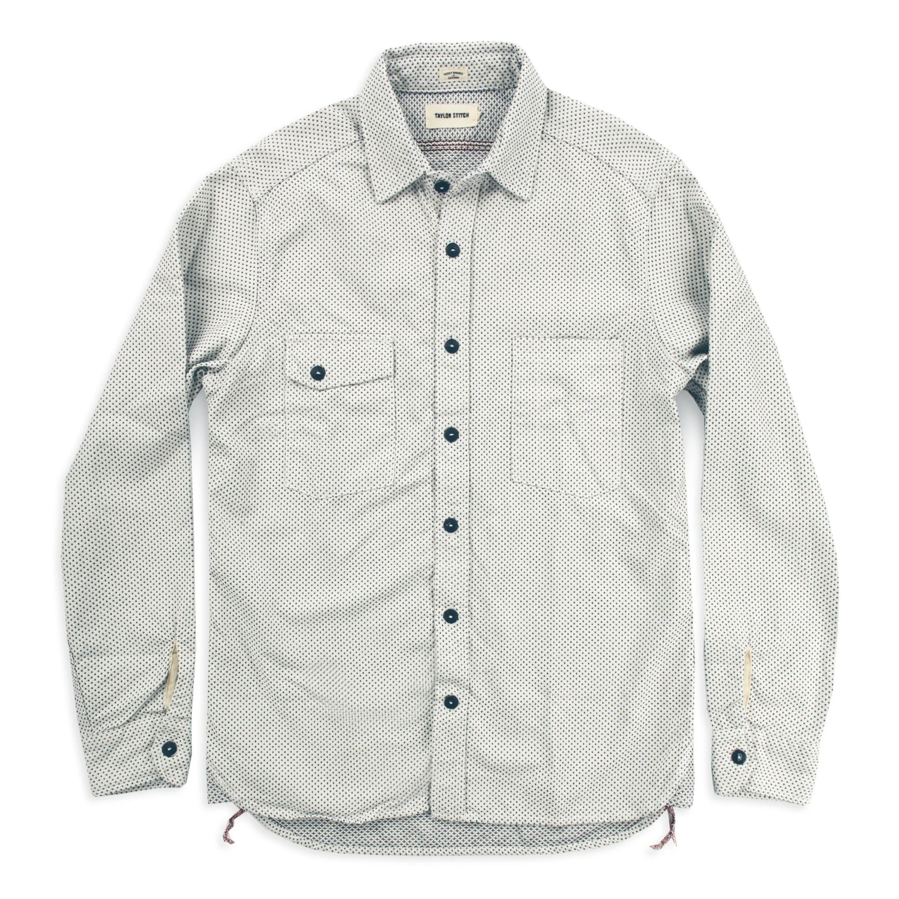 The Utility Shirt in Natural Cross Jacquard - Image 3
