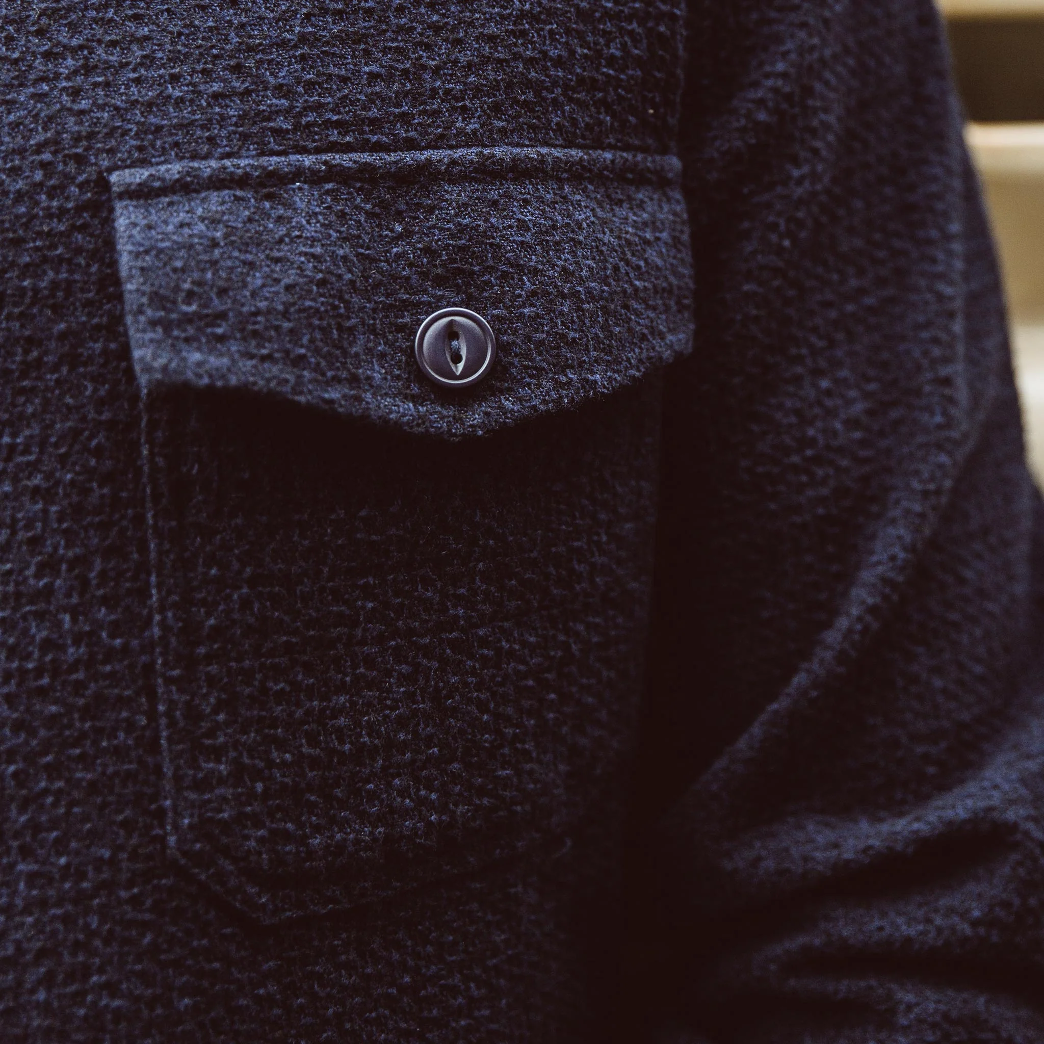 The Utility Shirt in Navy Jacquard - Image 6