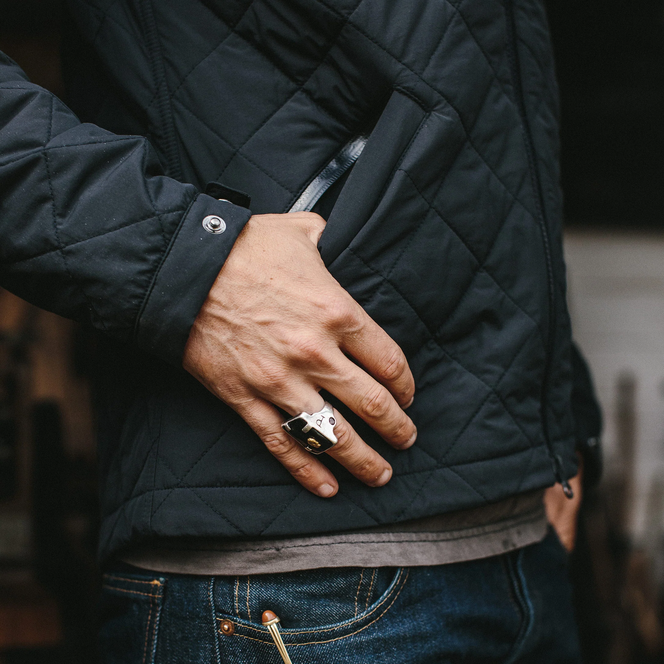 The Vertical Jacket in Navy - Image 3