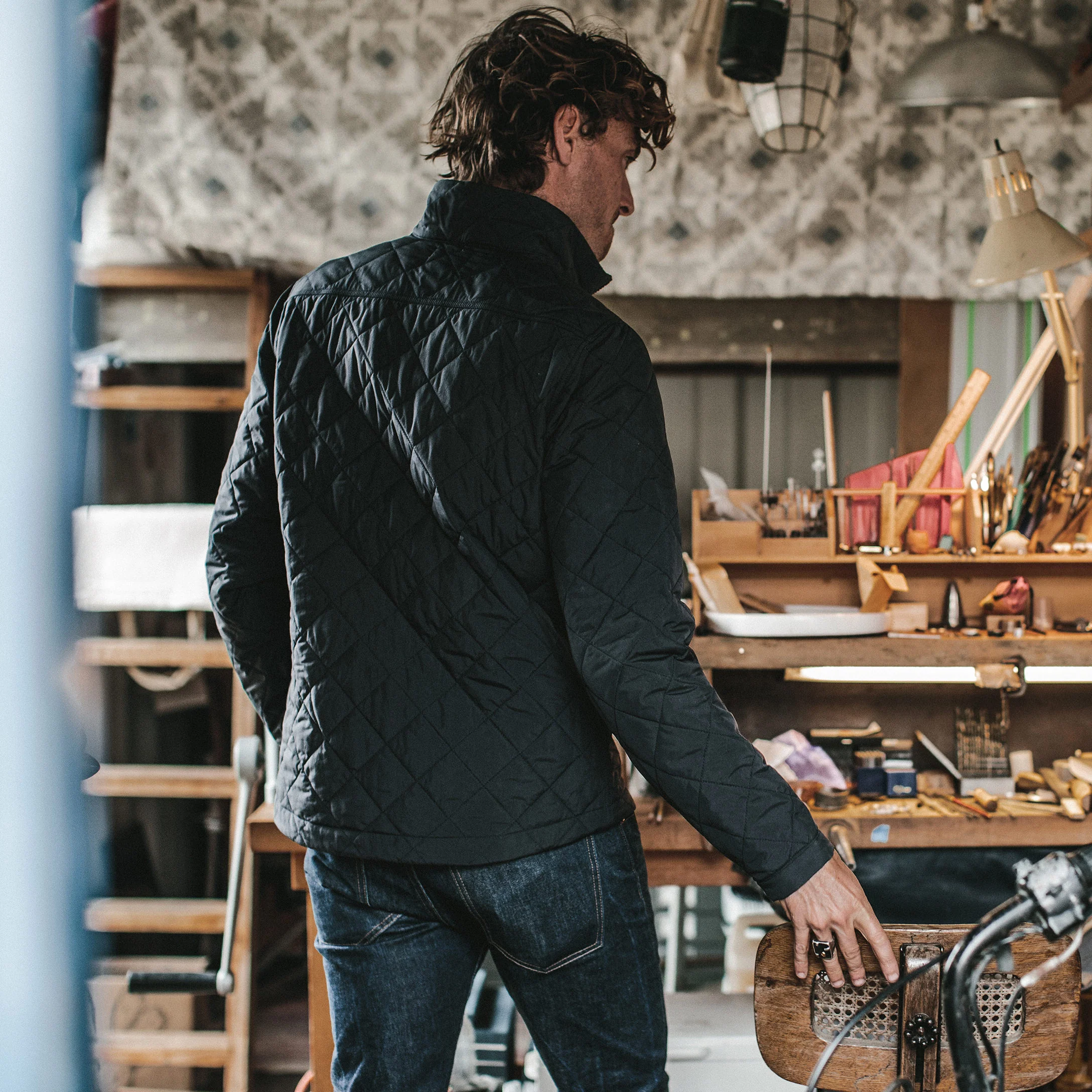 The Vertical Jacket in Navy - Image 5