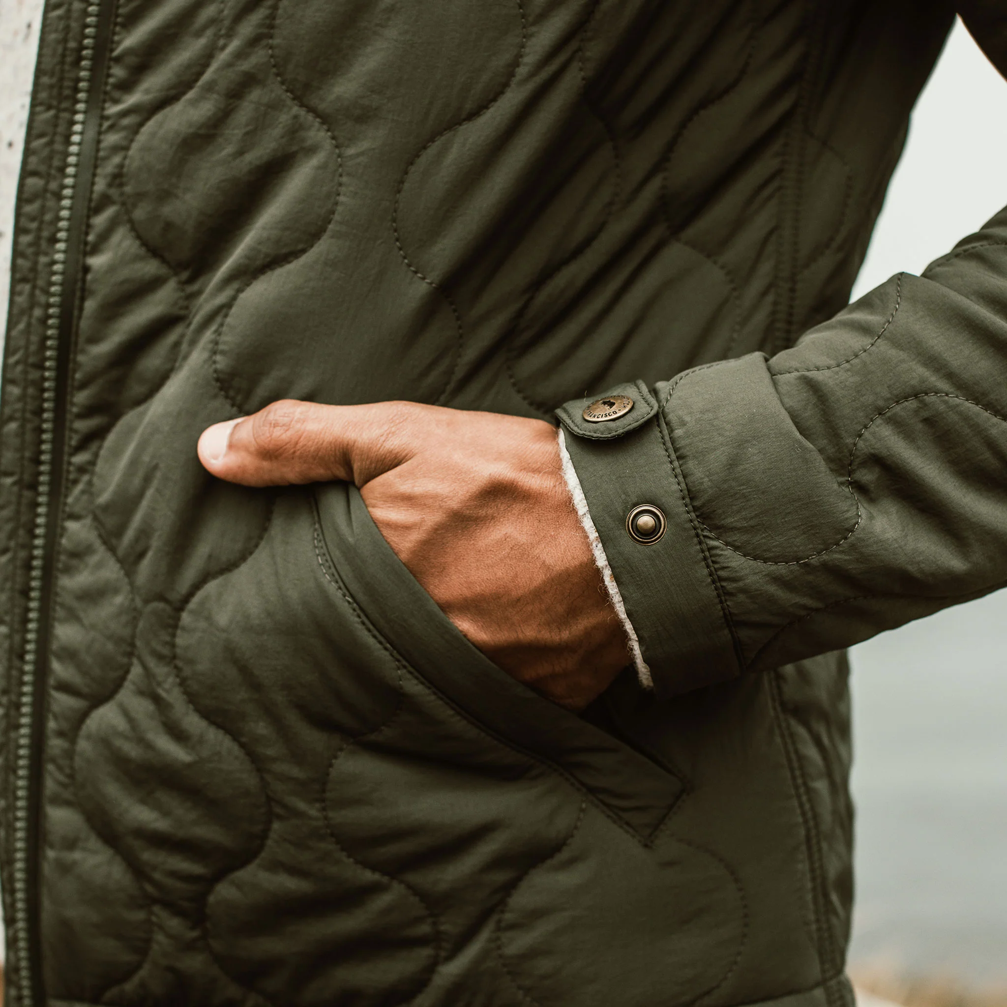The Vertical Jacket in Olive - Image 5
