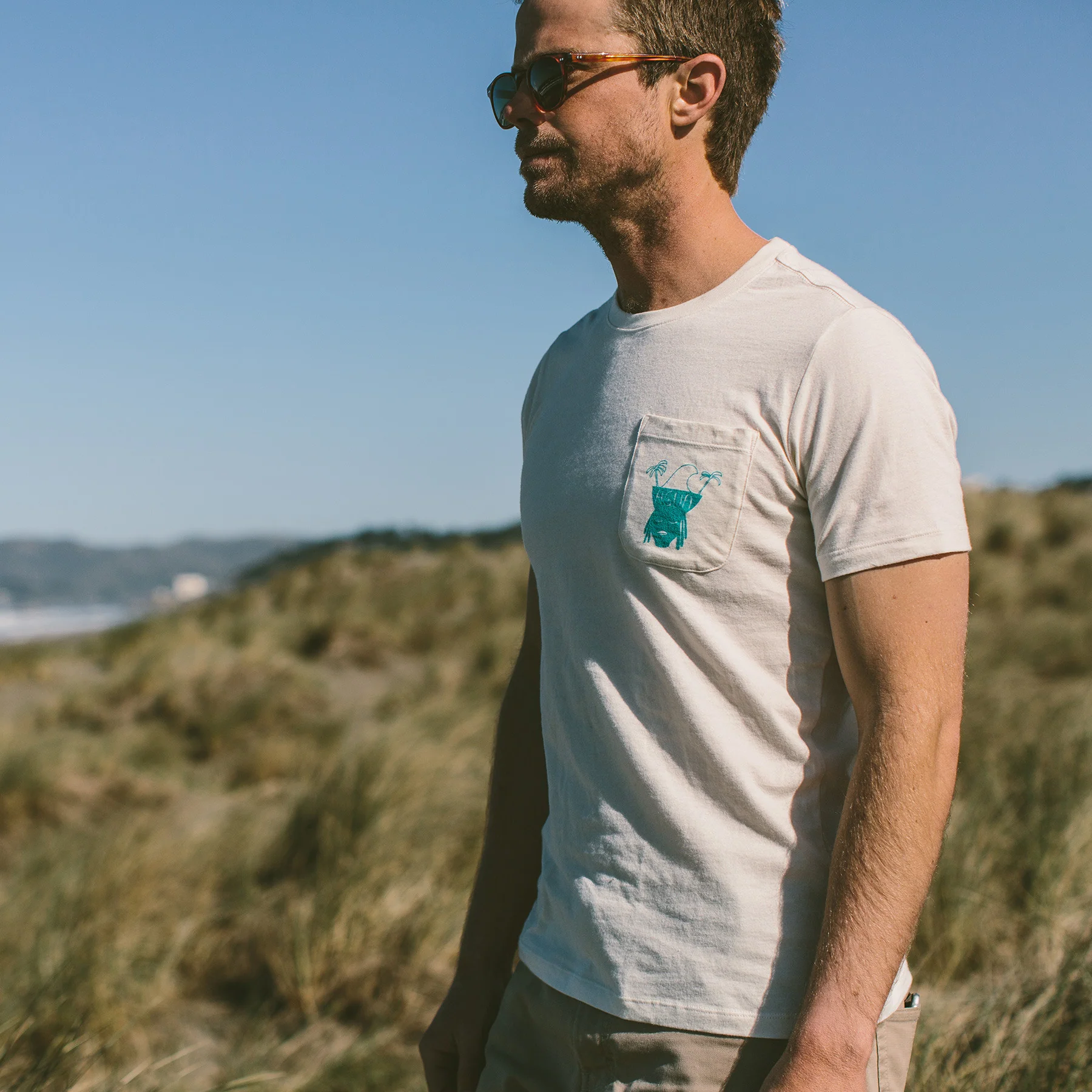 The Heavy Bag Tee in Agua Print - Image 2