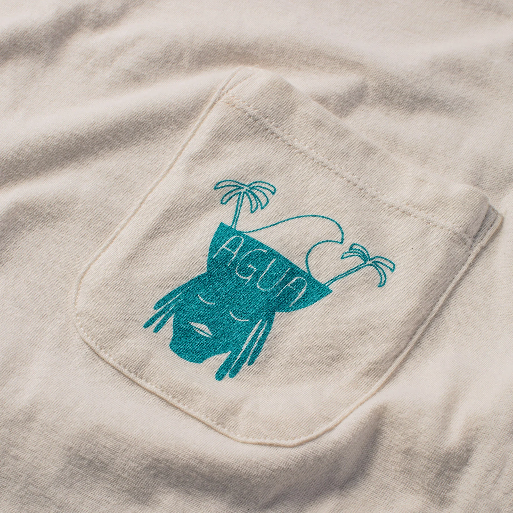 The Heavy Bag Tee in Agua Print - Image 4