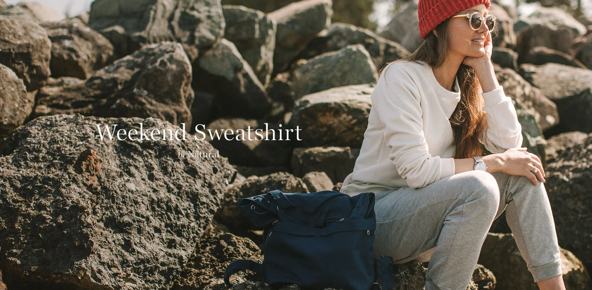 The Weekend Sweatshirt in Natural - Image 6