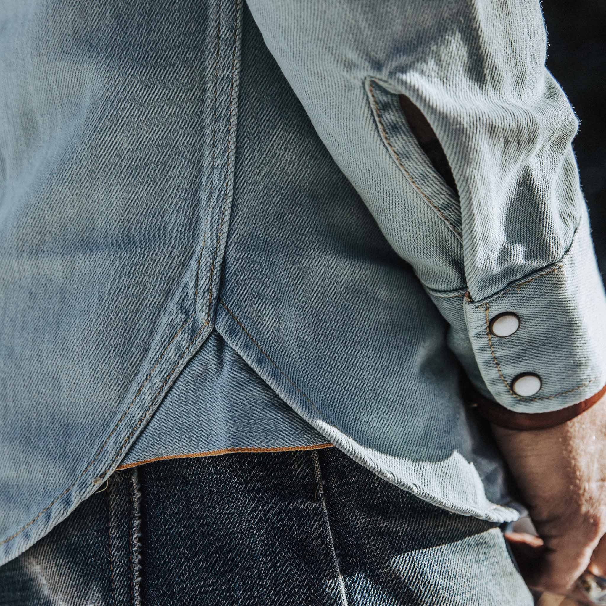 The Western Shirt in Washed Denim - Image 3