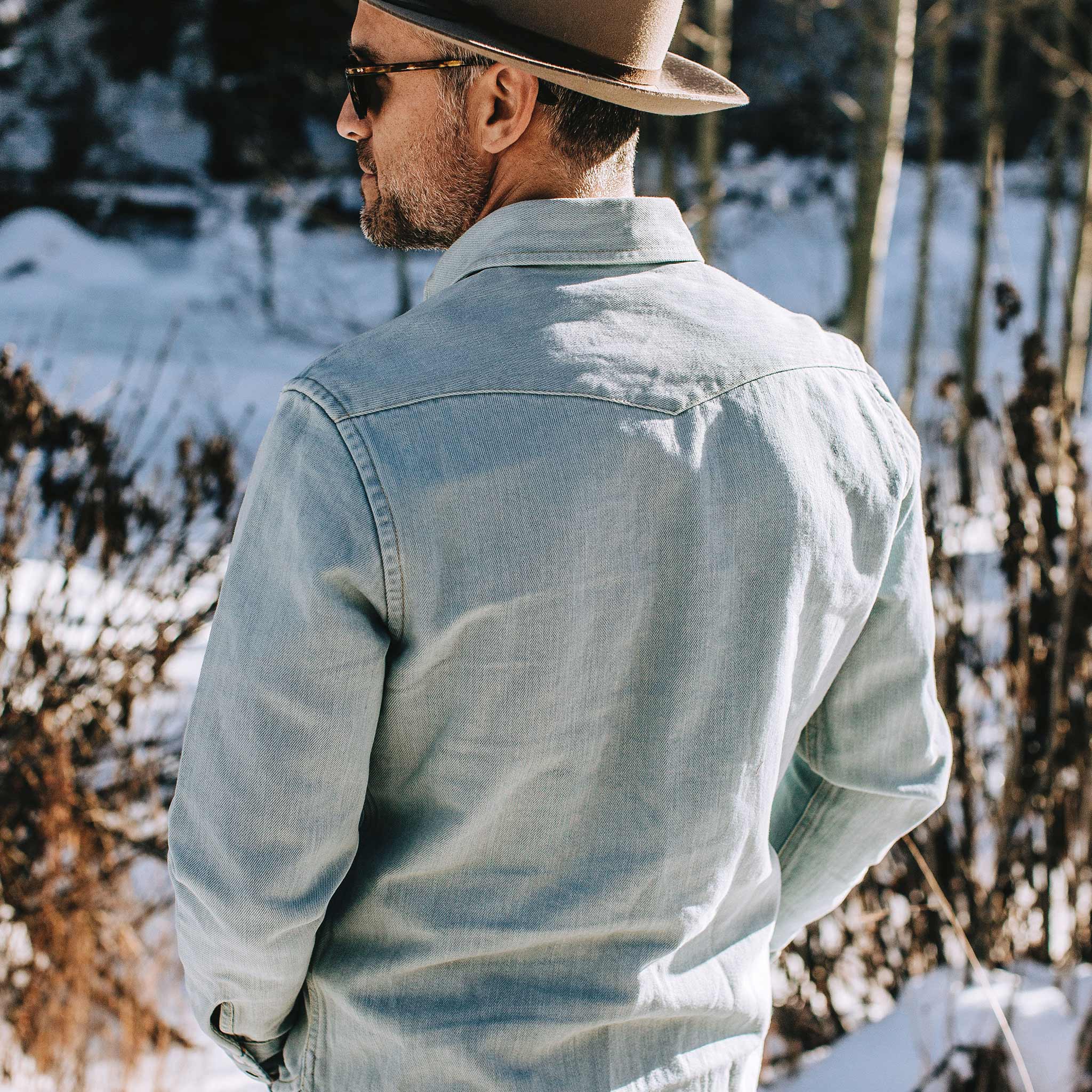 The Western Shirt in Washed Denim - Image 5