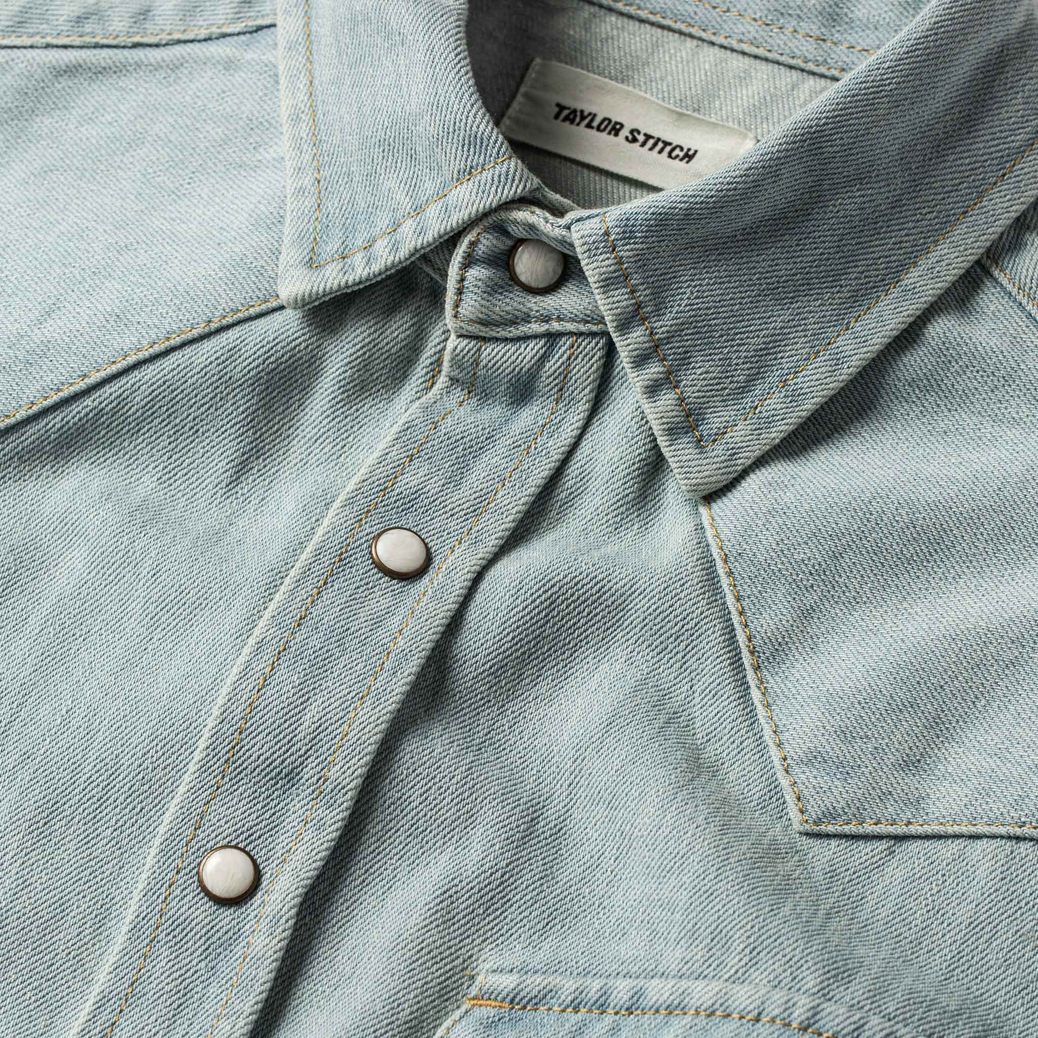 The Western Shirt in Washed Denim - Image 6