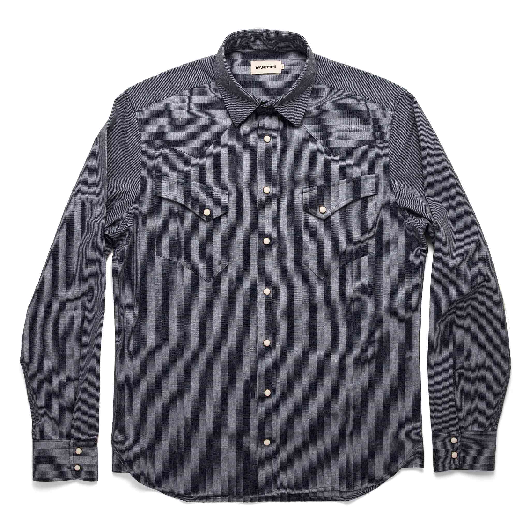 The Western Shirt in Indigo Stripe - Image 8