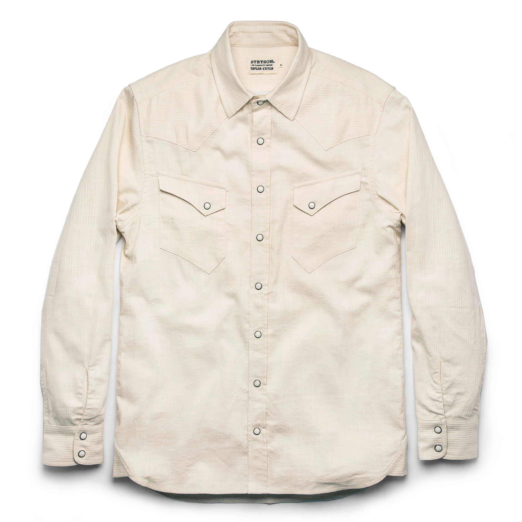 The Western Shirt in Natural Corded Denim - Image 10
