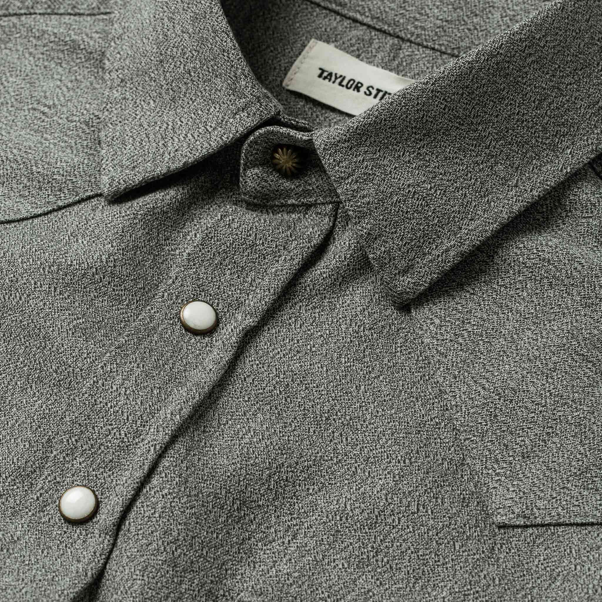 The Western Shirt in Olive Melange - Image 7