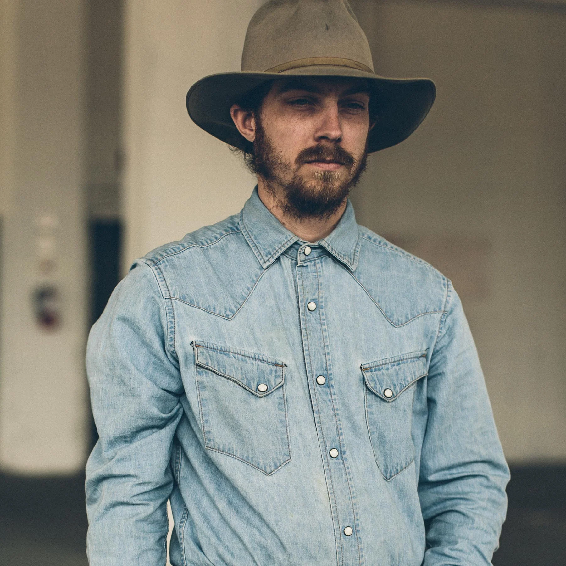 The Western Shirt in Washed Indigo - Image 6