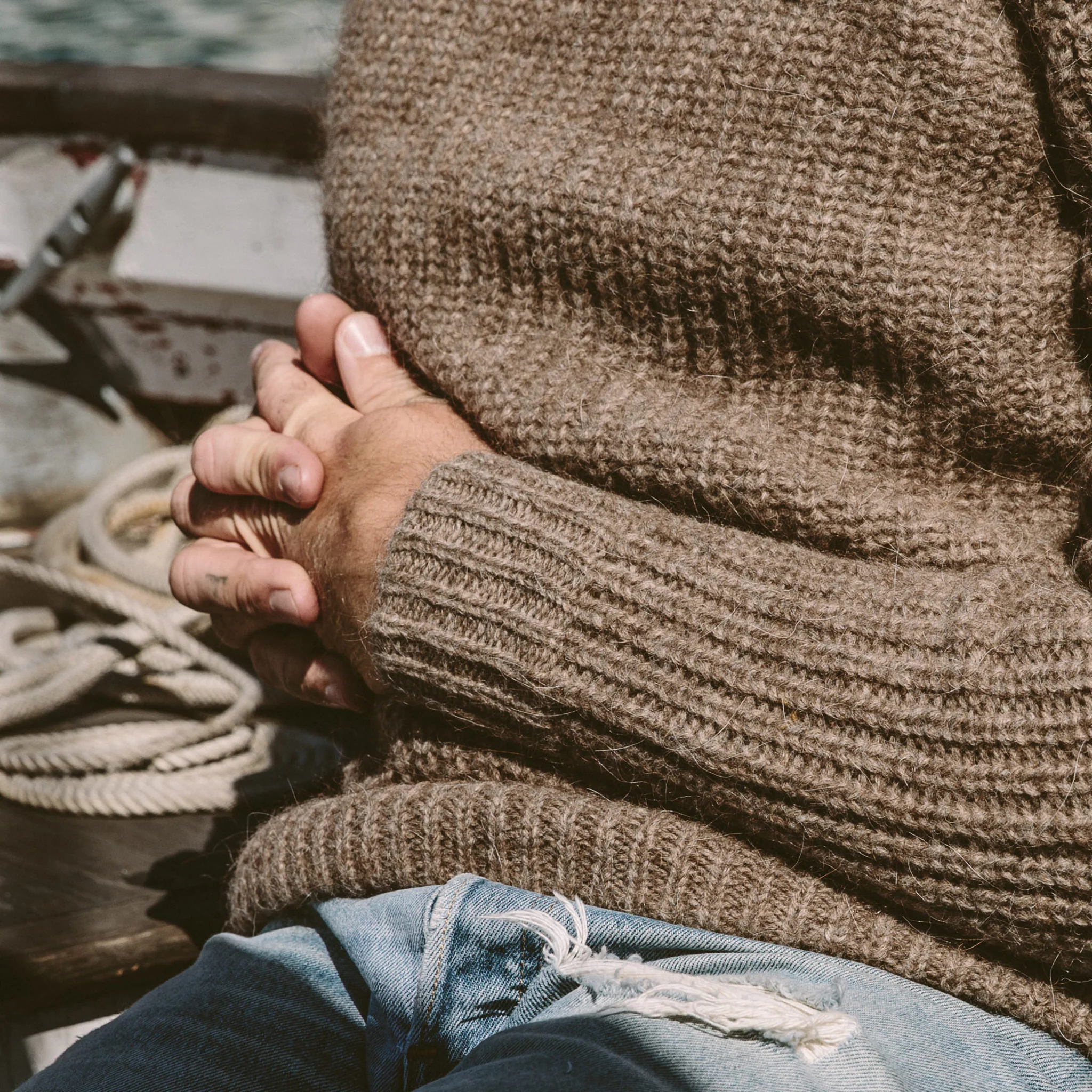 The Whaler Sweater in Alpaca Wool - Image 6