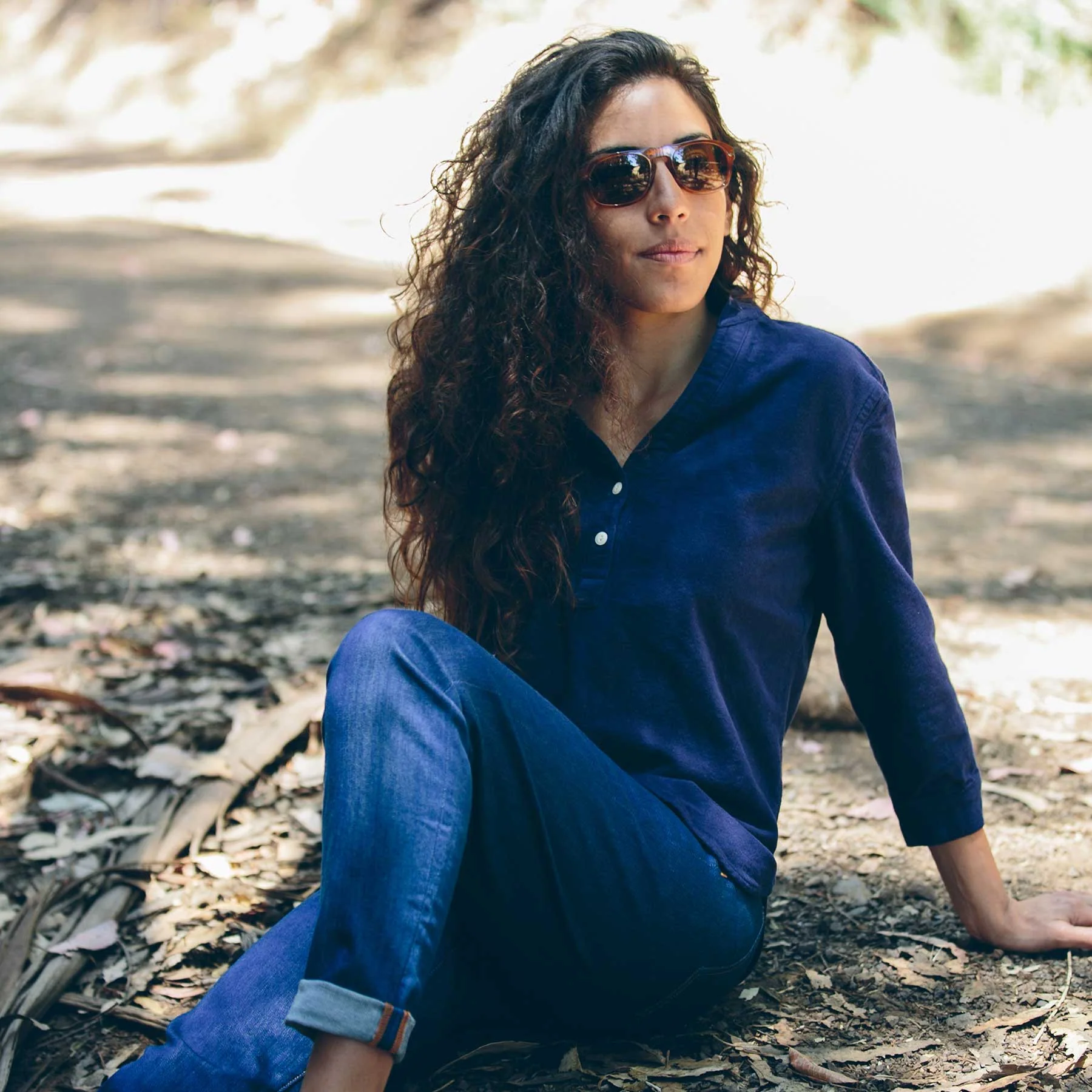 The Whitney Popover in Navy - Image 3