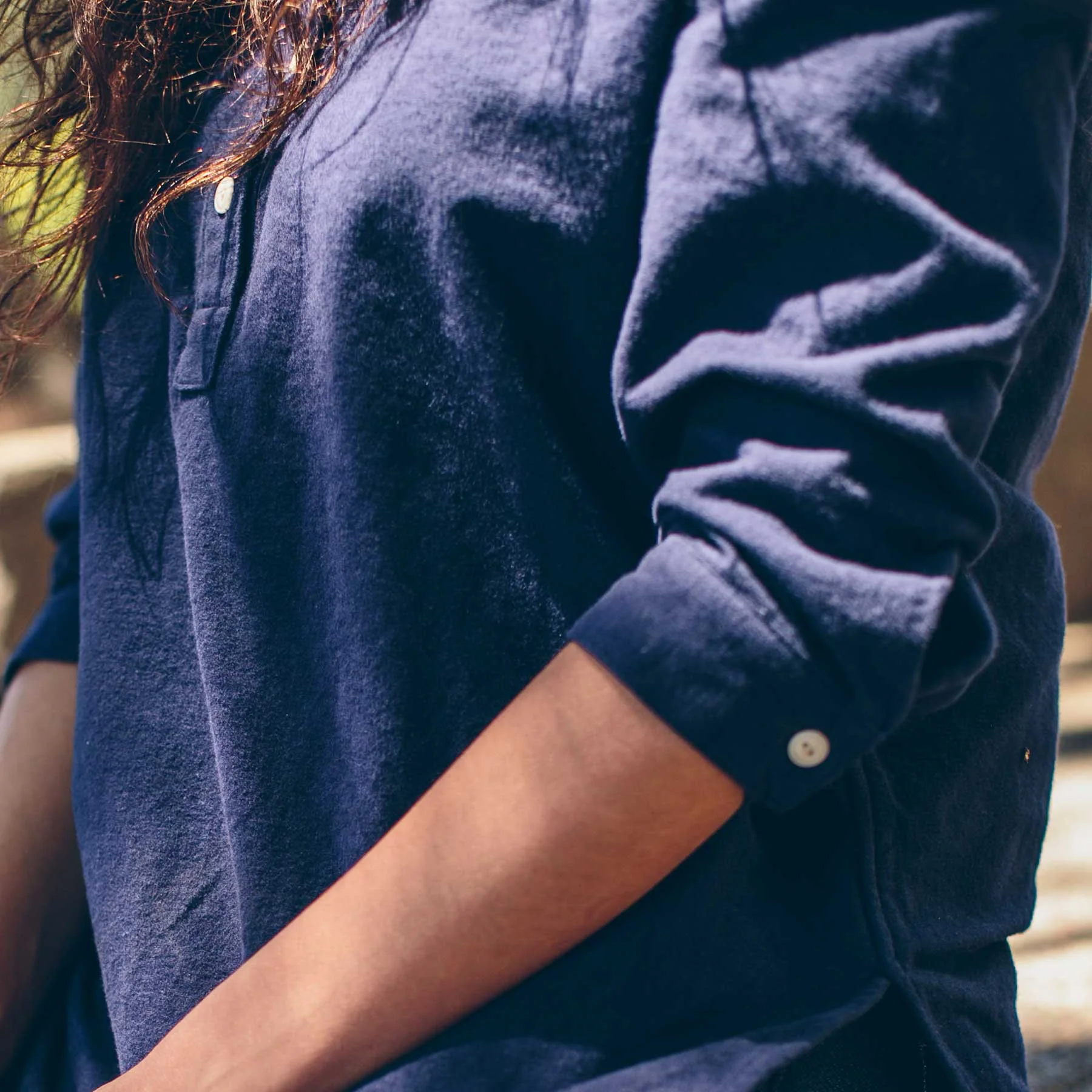 The Whitney Popover in Navy - Image 4