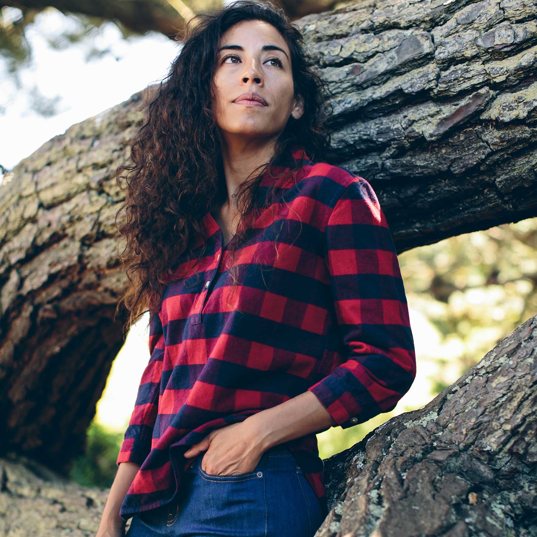 The Whitney Popover in Red Buffalo Plaid - Image 2