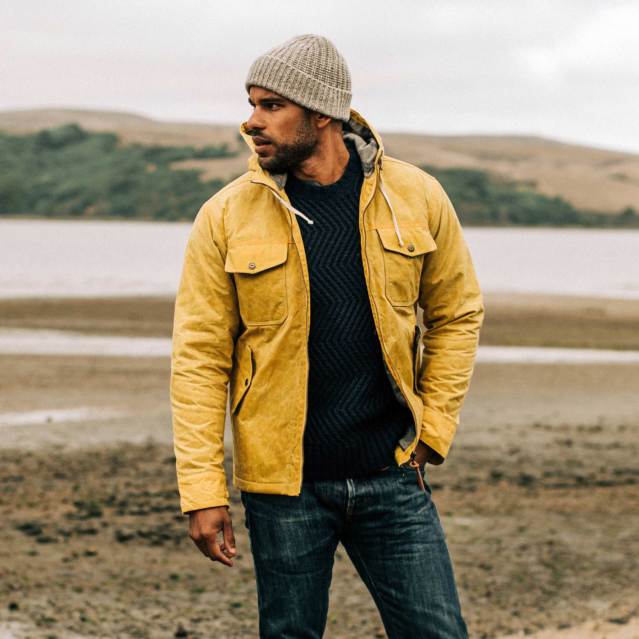 The Winslow Parka in Mustard Waxed Canvas - Image 2